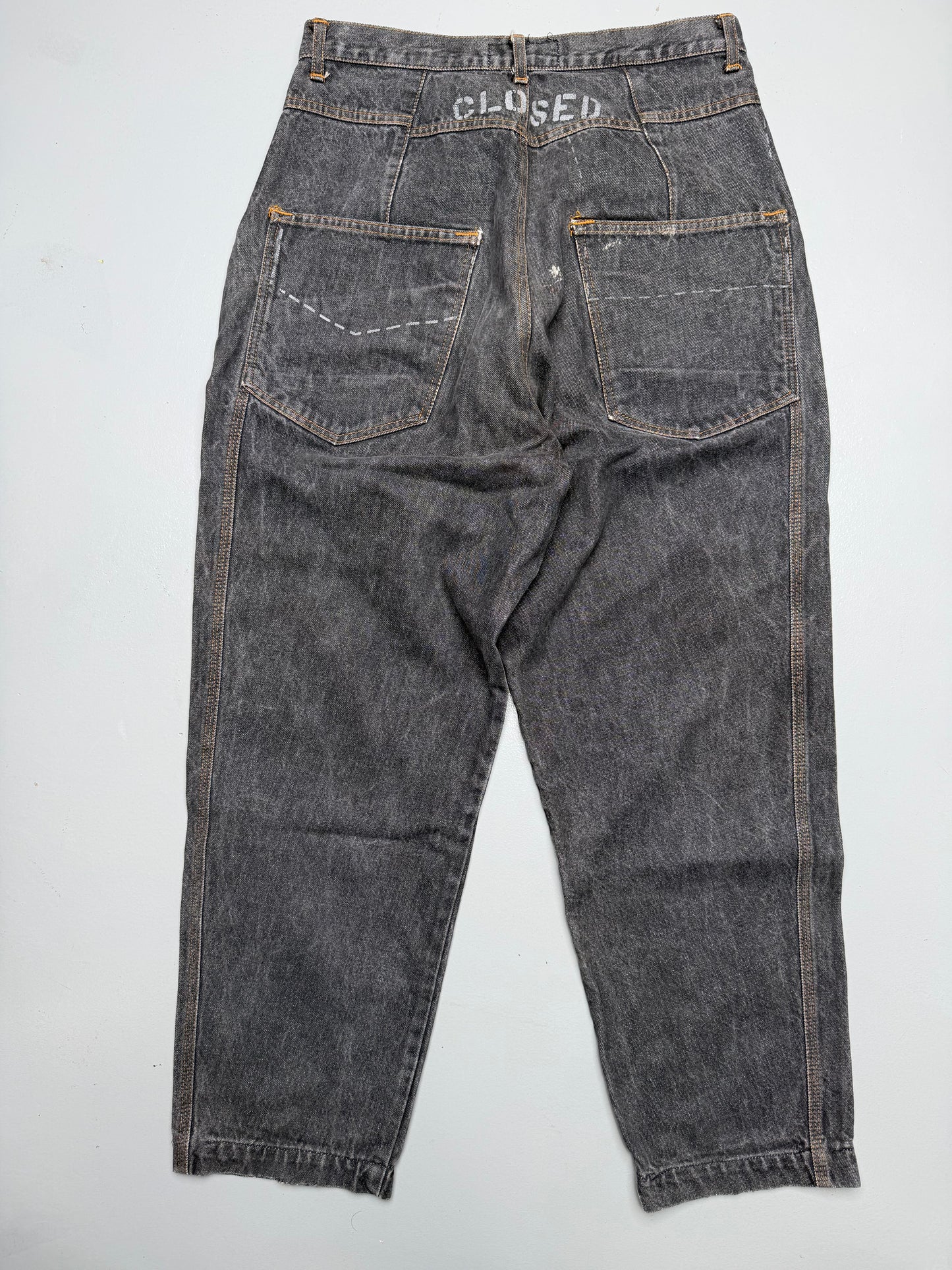 1980's Marithé & François Girbaud "CLOSED" tapered jeans - men's size 48