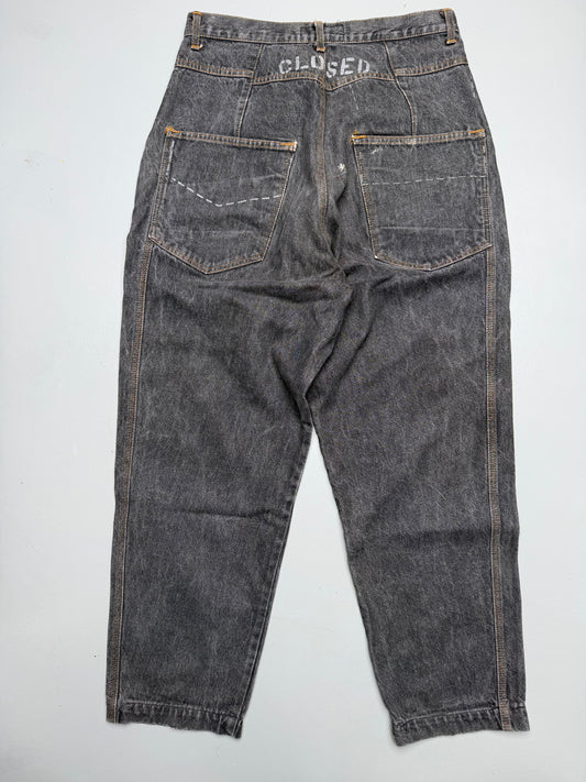 1980's Marithé & François Girbaud "CLOSED" tapered jeans - men's size 48