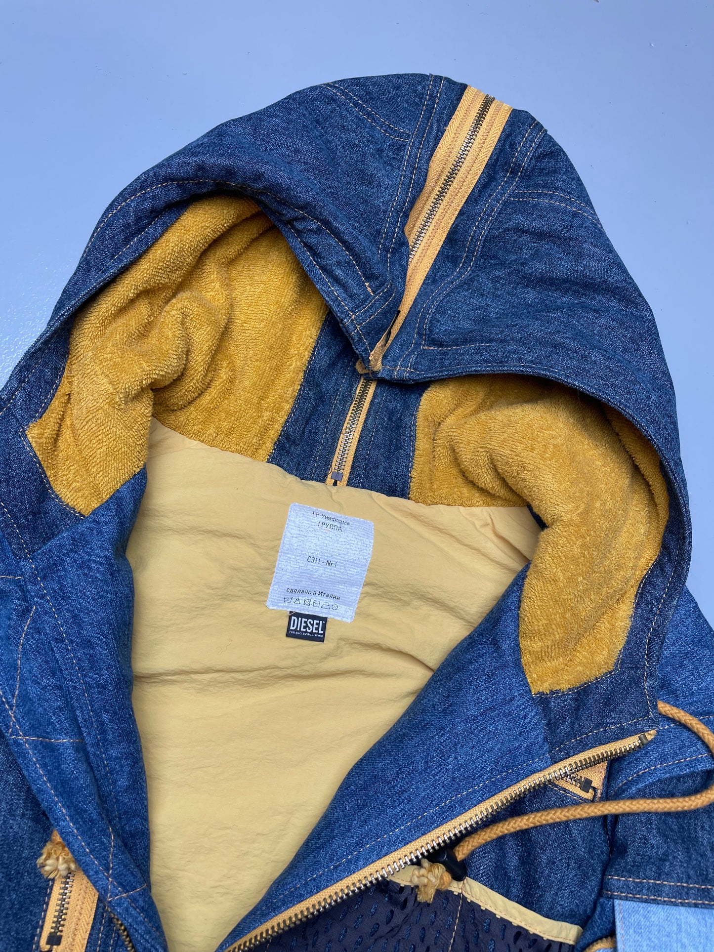 2019 Diesel X GR-Uniforma denim bomber jacket - size XL