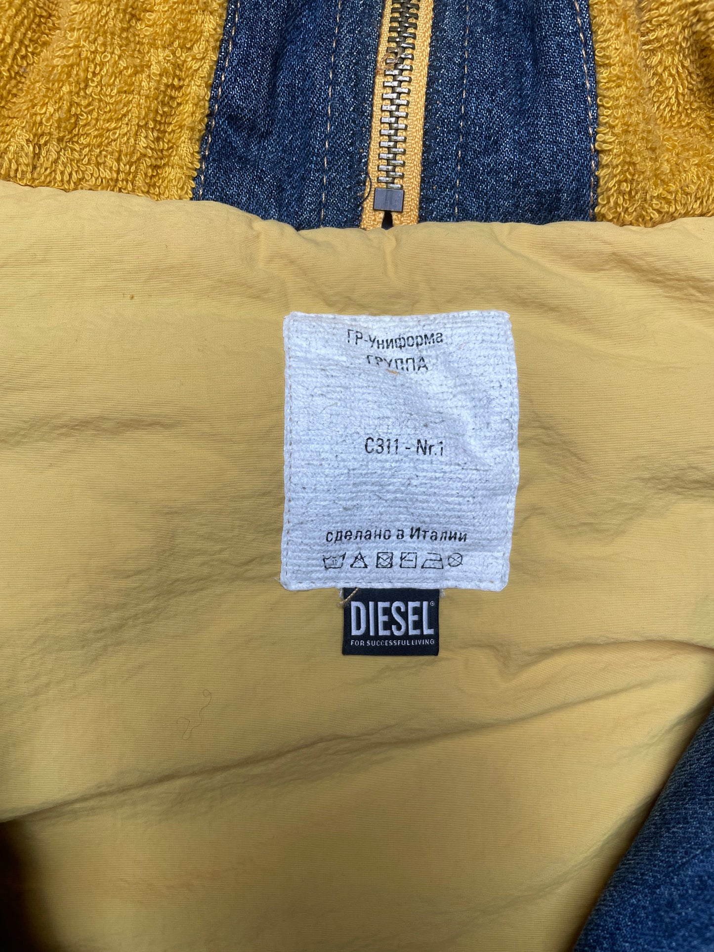 2019 Diesel X GR-Uniforma denim bomber jacket - size XL