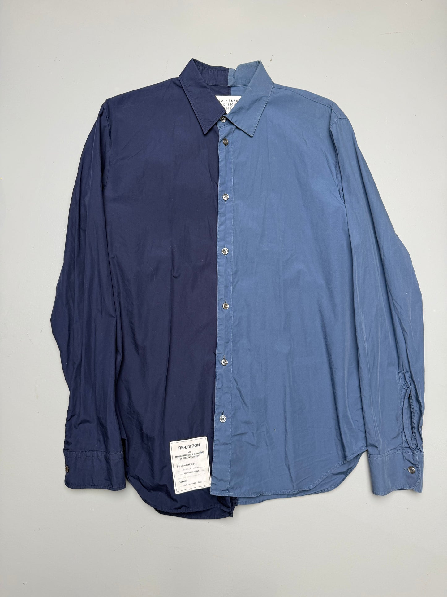 2017 Maison Martin Margiela line 14 SS01 split shirt - size 39