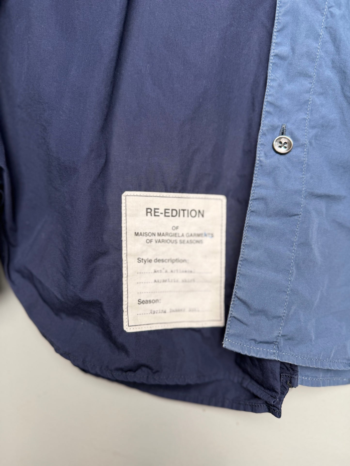 2017 Maison Martin Margiela line 14 SS01 split shirt - size 39