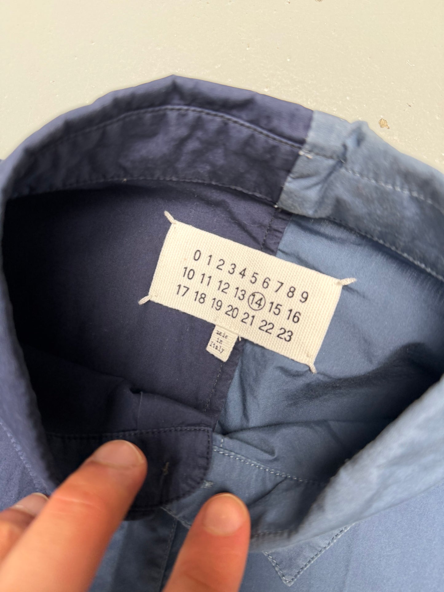 2017 Maison Martin Margiela line 14 SS01 split shirt - size 39