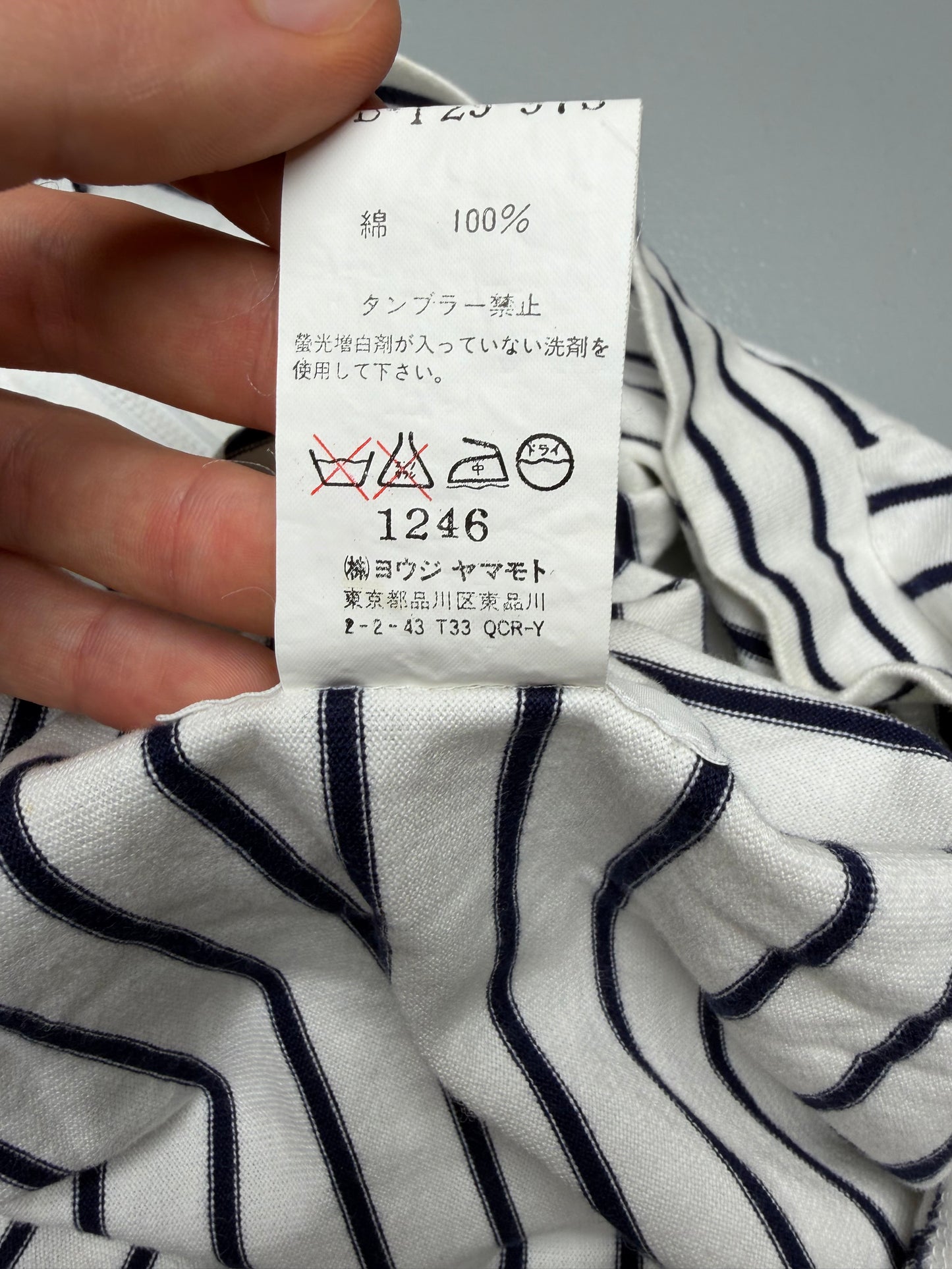 Y's by Yohji Yamamoto S/S 2000 zip up top