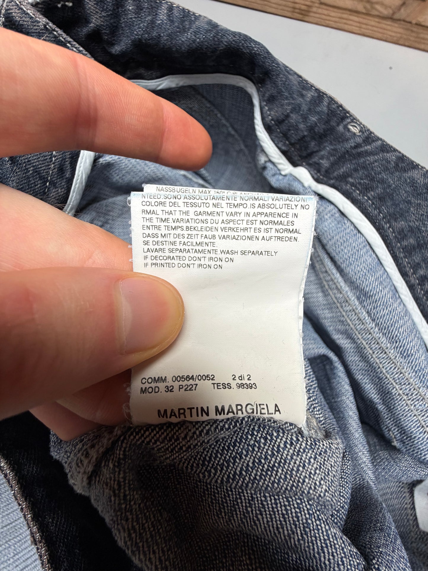 Maison Martin Margiela A/W 2005 line 6 inside out jeans - size 44