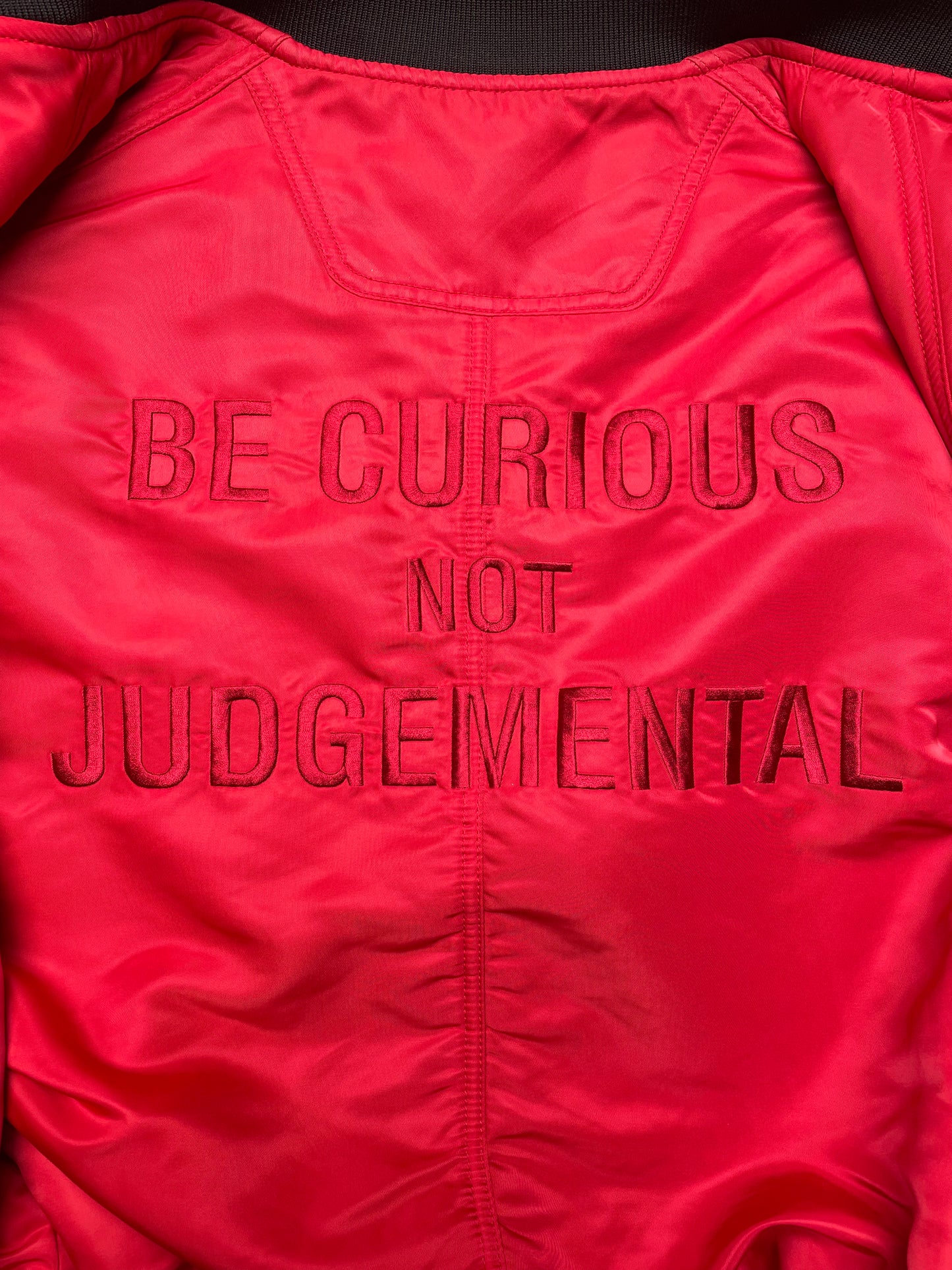 Juun.J S/S 2018 "Be Curious Not Judgemental" oversized bomber - size 46
