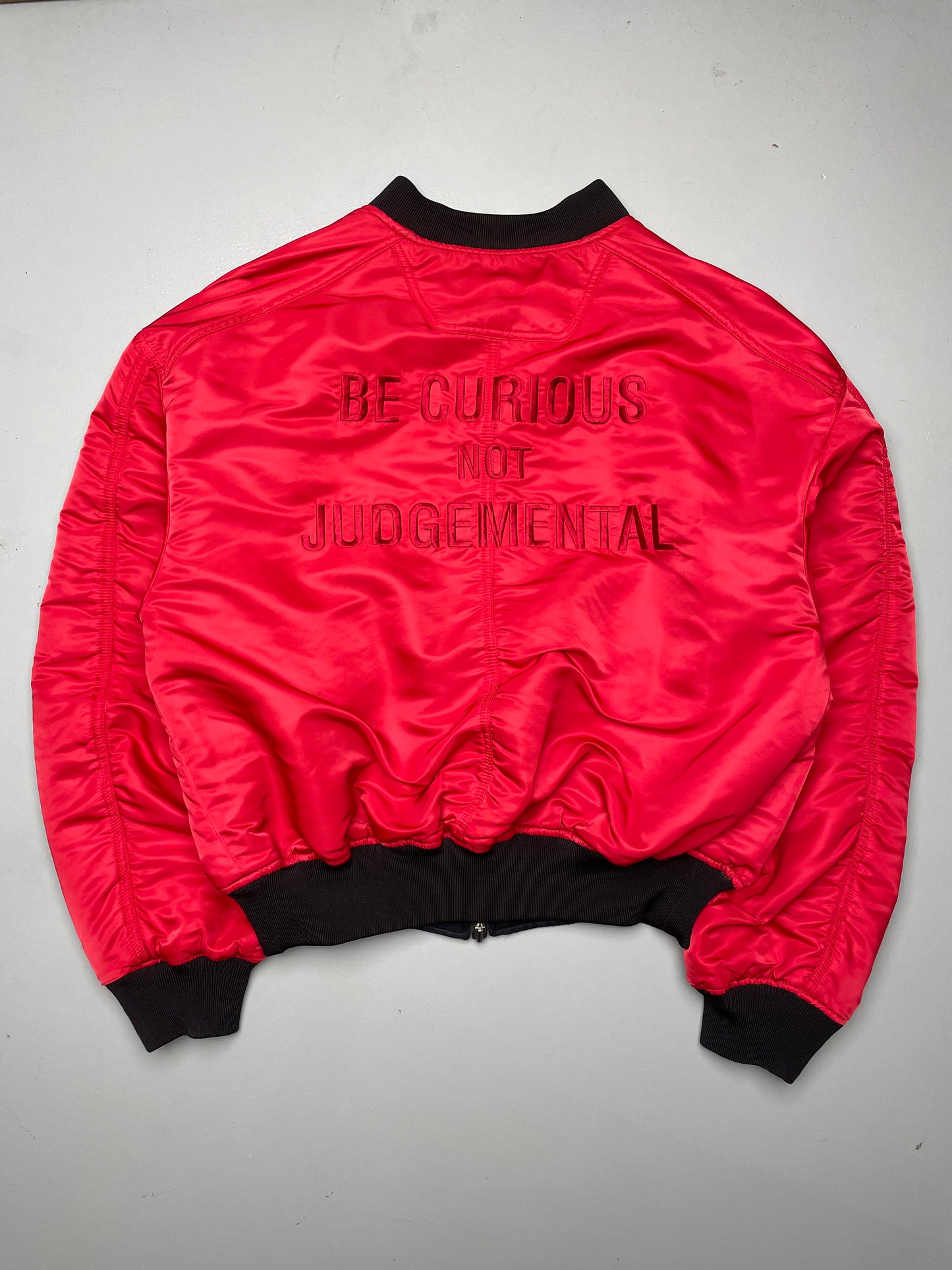 Juun.J S/S 2018 "Be Curious Not Judgemental" oversized bomber - size 46