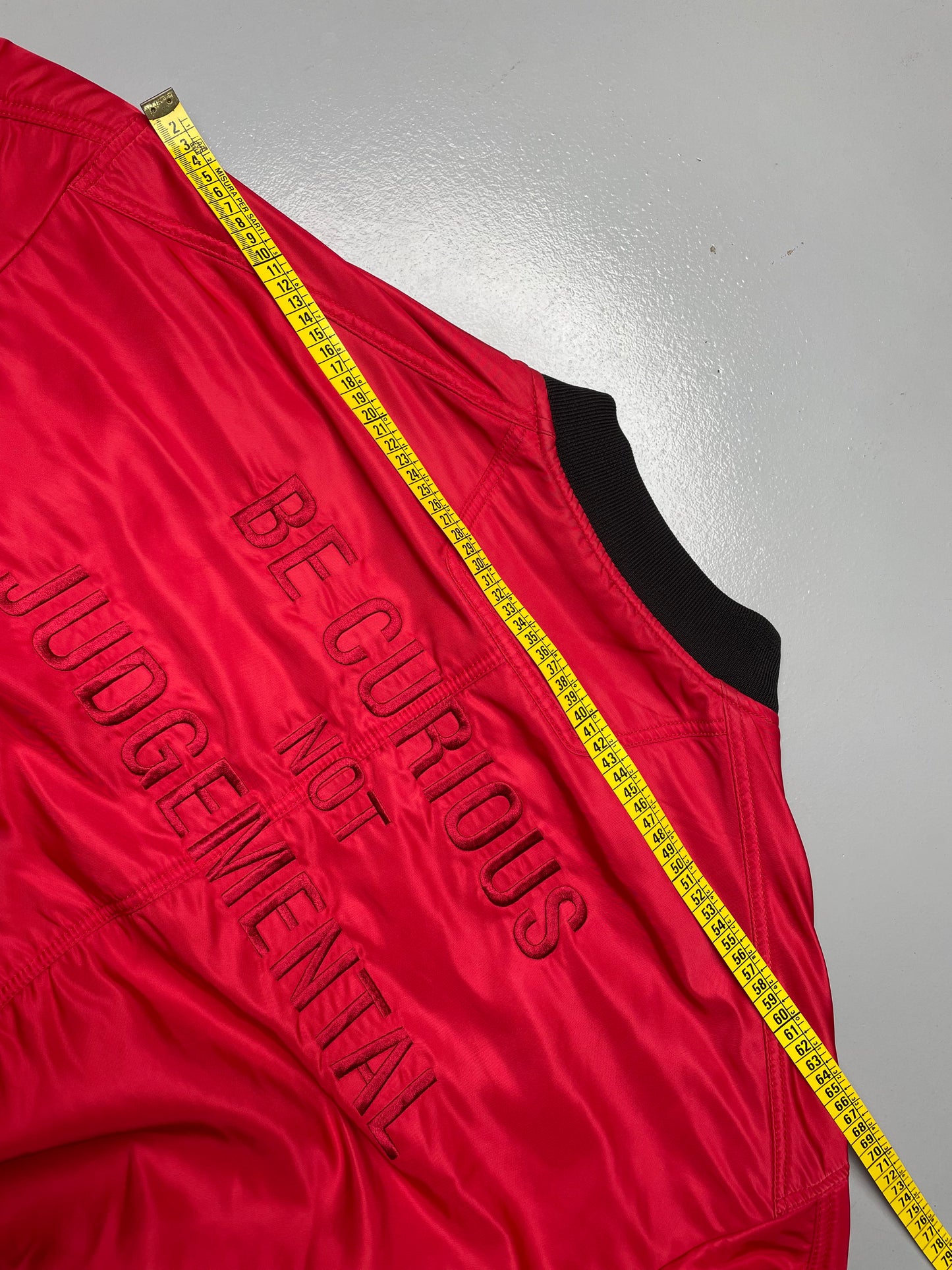 Juun.J S/S 2018 "Be Curious Not Judgemental" oversized bomber - size 46