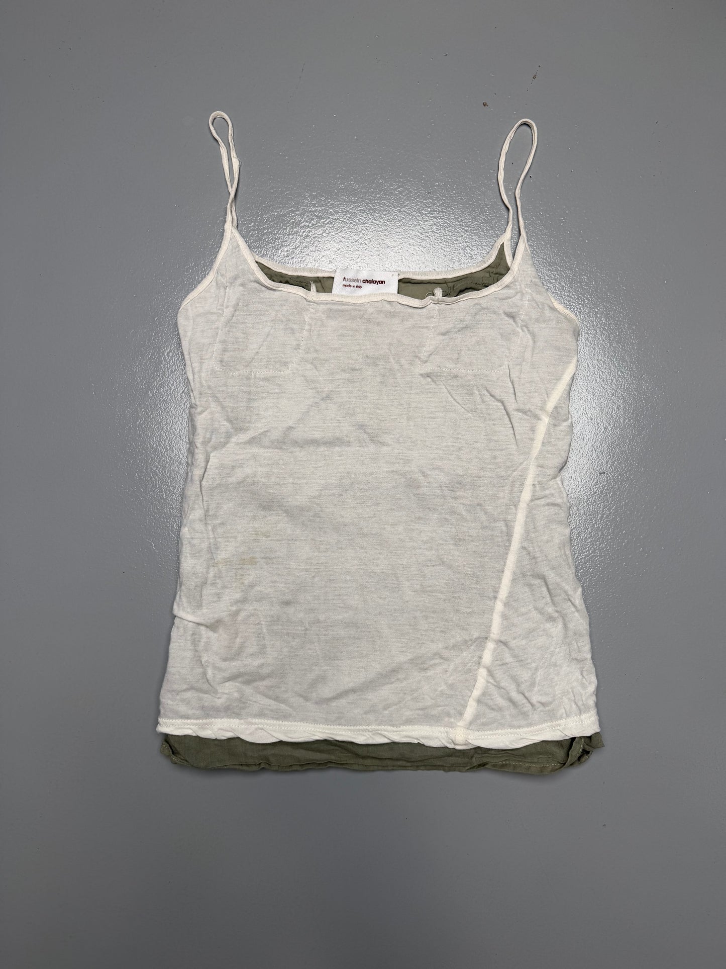 vintage Hussein Chalayan double layer tank top - size S