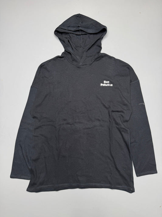 vintage Katharine Hamnett Denim "Ban Pollution" hooded long-sleeve - men's size M