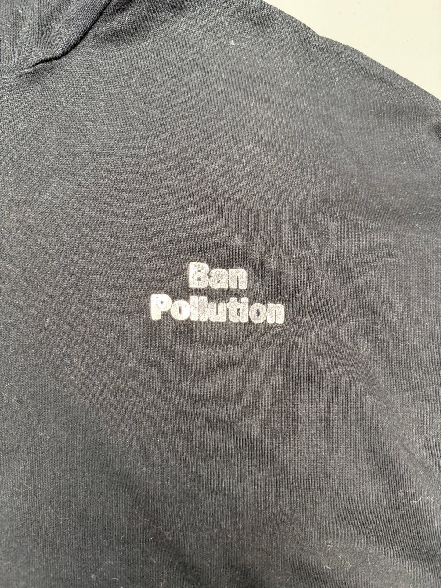 vintage Katharine Hamnett Denim "Ban Pollution" hooded long-sleeve - men's size M