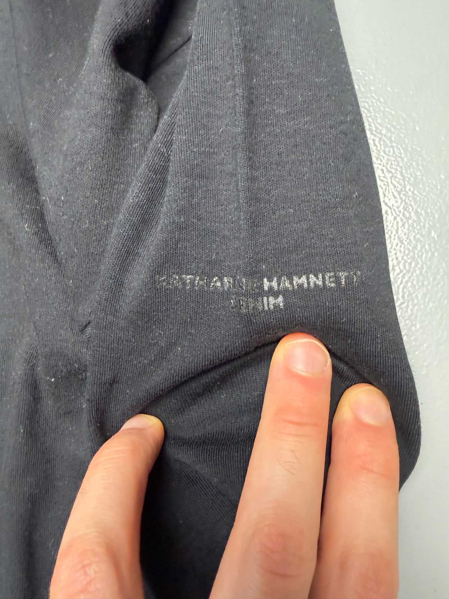 vintage Katharine Hamnett Denim "Ban Pollution" hooded long-sleeve - men's size M