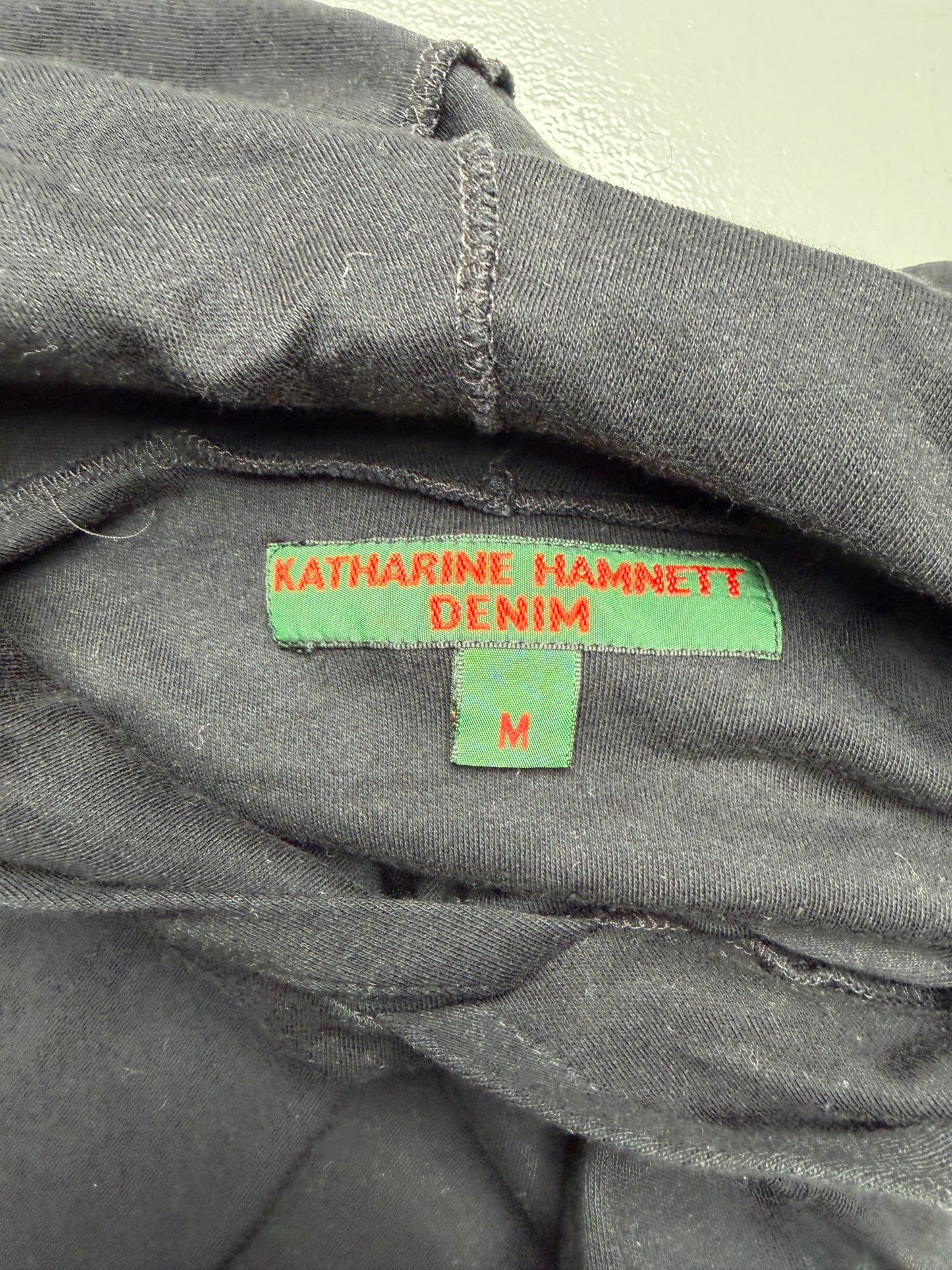 vintage Katharine Hamnett Denim "Ban Pollution" hooded long-sleeve - men's size M