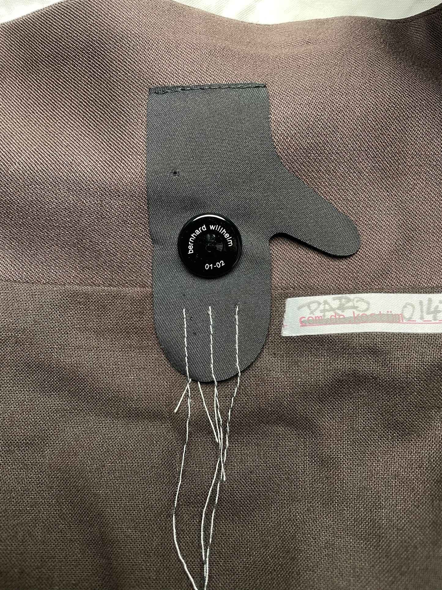 (sample) Bernhard Willhelm A/W 2001 wool skirt with embroidered detail - size 40