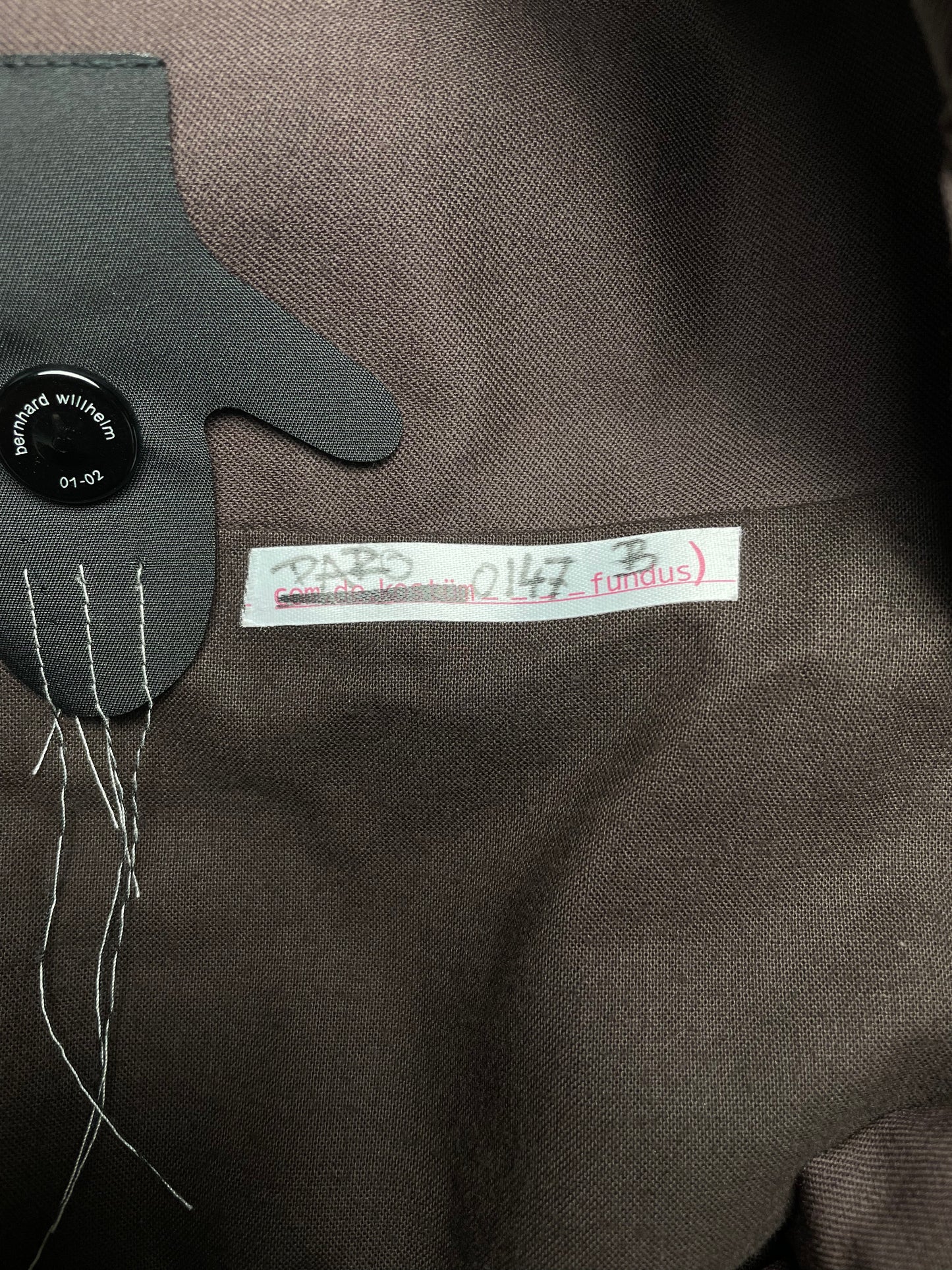 (sample) Bernhard Willhelm A/W 2001 wool skirt with embroidered detail - size 40