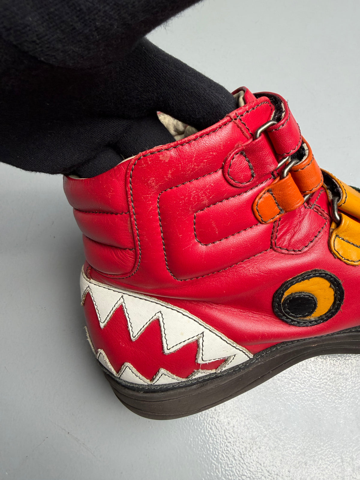 JC/DC by JC de Castelbajac shark sneakers (red)