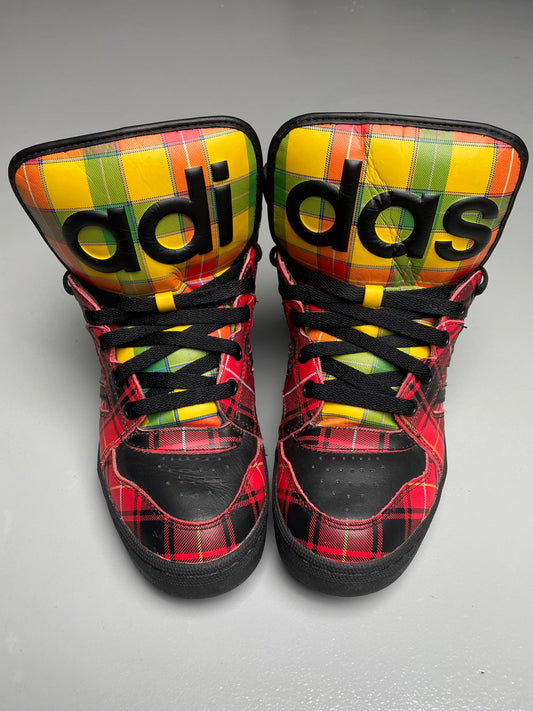 adidas Originals by Jeremy Scott S/S 2013 JS Instinct Hi "Plaid" - size 41 1/3