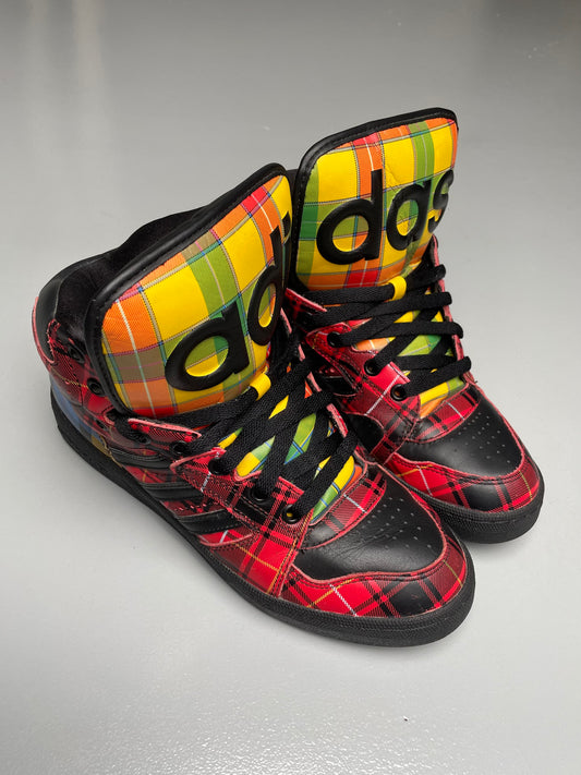 adidas Originals by Jeremy Scott S/S 2013 JS Instinct Hi "Plaid" - size 41 1/3