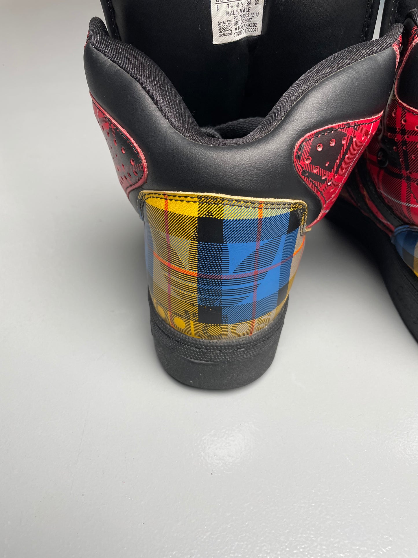 adidas Originals by Jeremy Scott S/S 2013 JS Instinct Hi "Plaid" - size 41 1/3