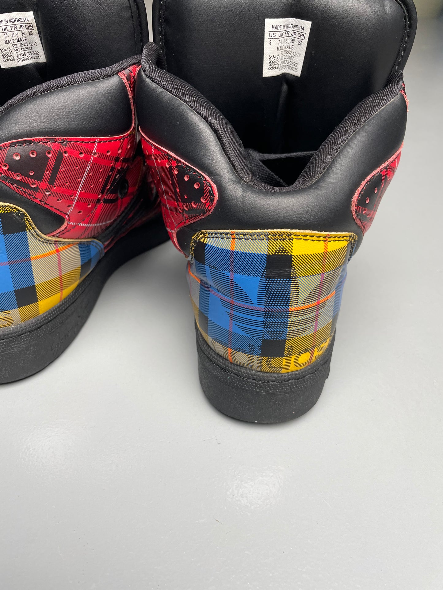 adidas Originals by Jeremy Scott S/S 2013 JS Instinct Hi "Plaid" - size 41 1/3