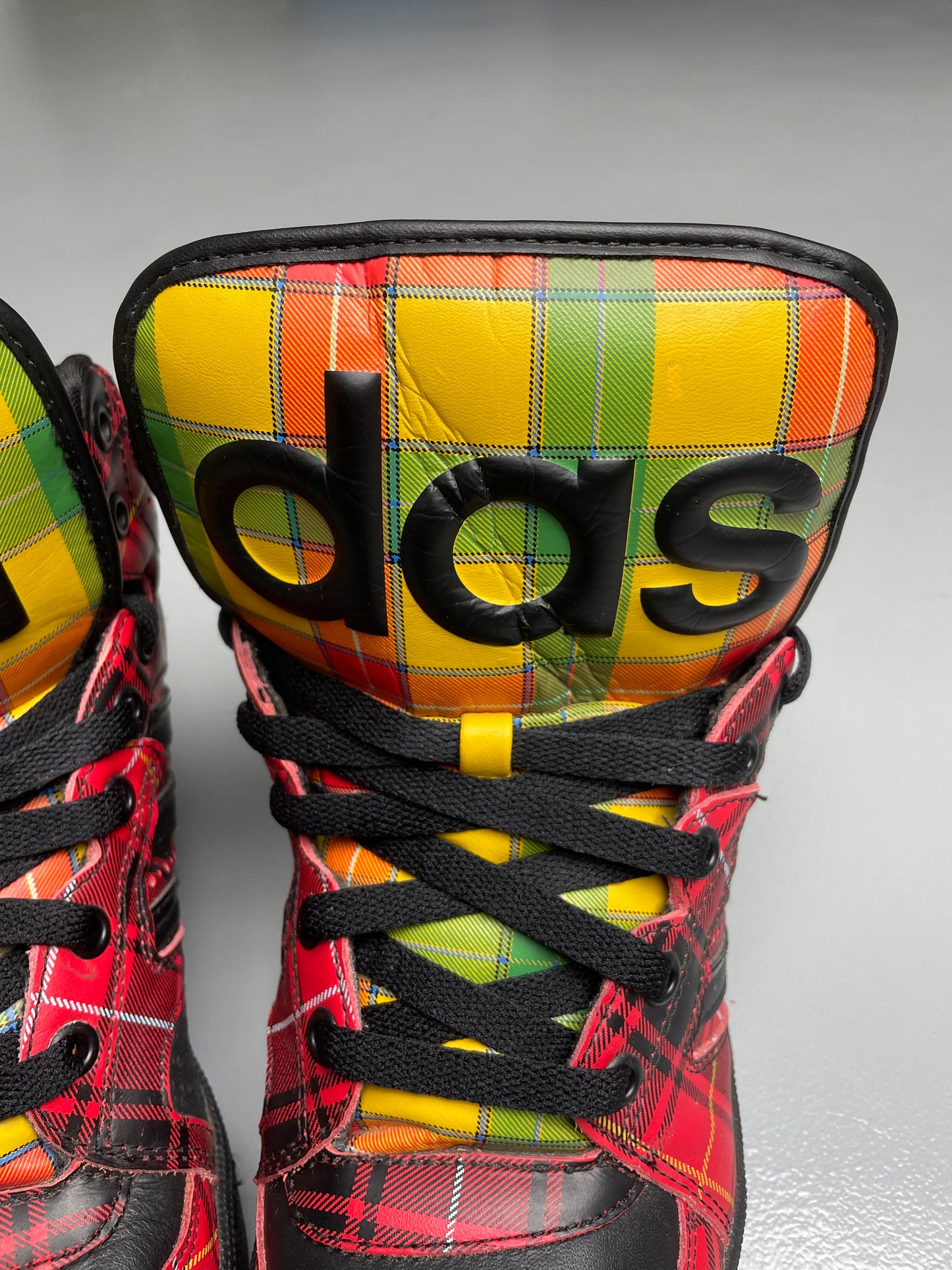 adidas Originals by Jeremy Scott S/S 2013 JS Instinct Hi "Plaid" - size 41 1/3