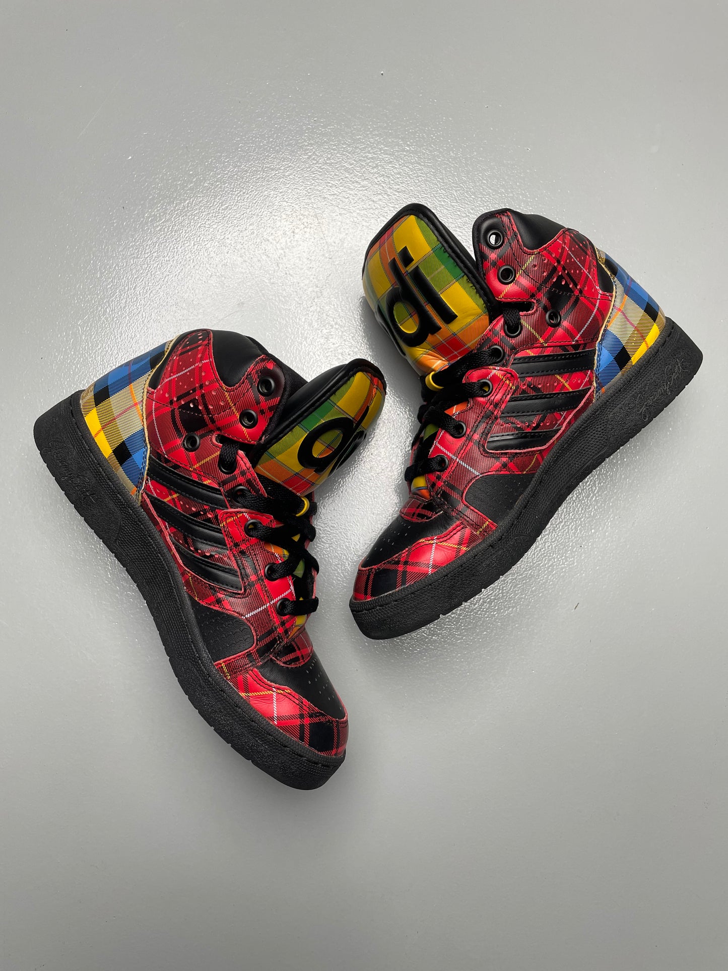 adidas Originals by Jeremy Scott S/S 2013 JS Instinct Hi "Plaid" - size 41 1/3