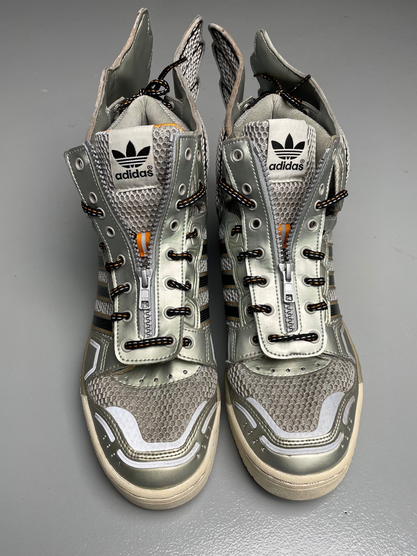 adidas Originals by Jeremy Scott A/W 2012 JS Wings 2.0 (Metallic Silver) - size 45 1/3
