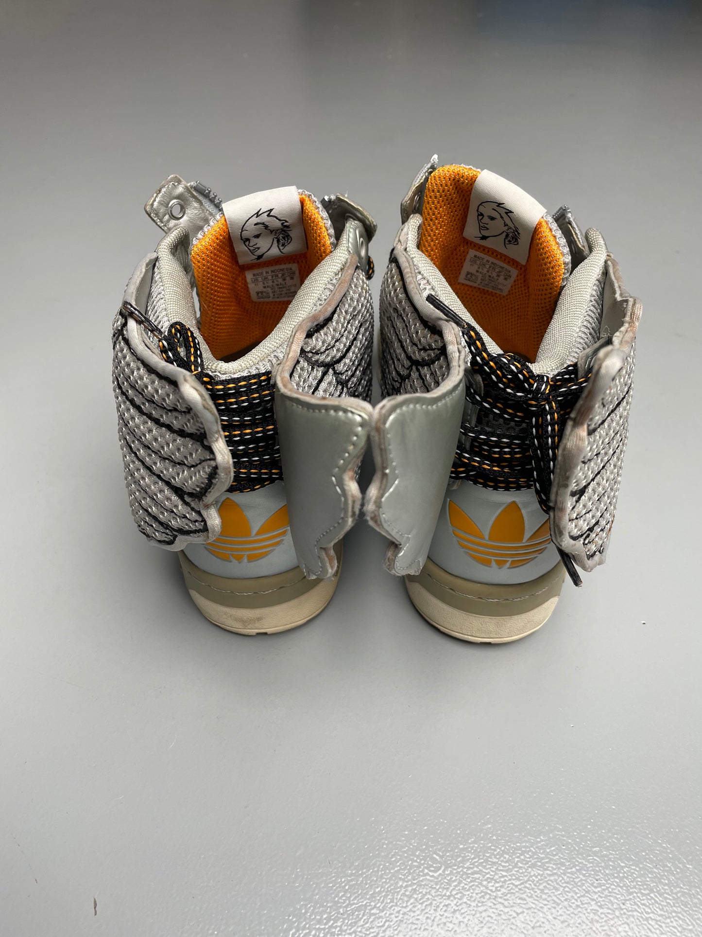 adidas Originals by Jeremy Scott A/W 2012 JS Wings 2.0 (Metallic Silver) - size 45 1/3