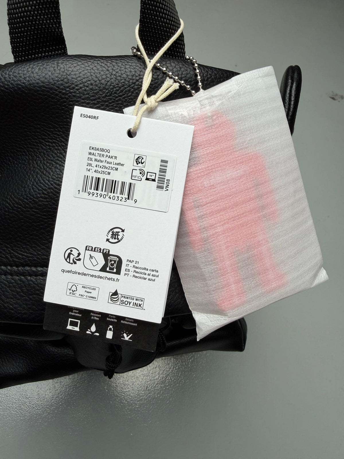 Eastpak X Walter Van Beirendonck A/W 2026 Walter Pak'r (Black Faux Leather)