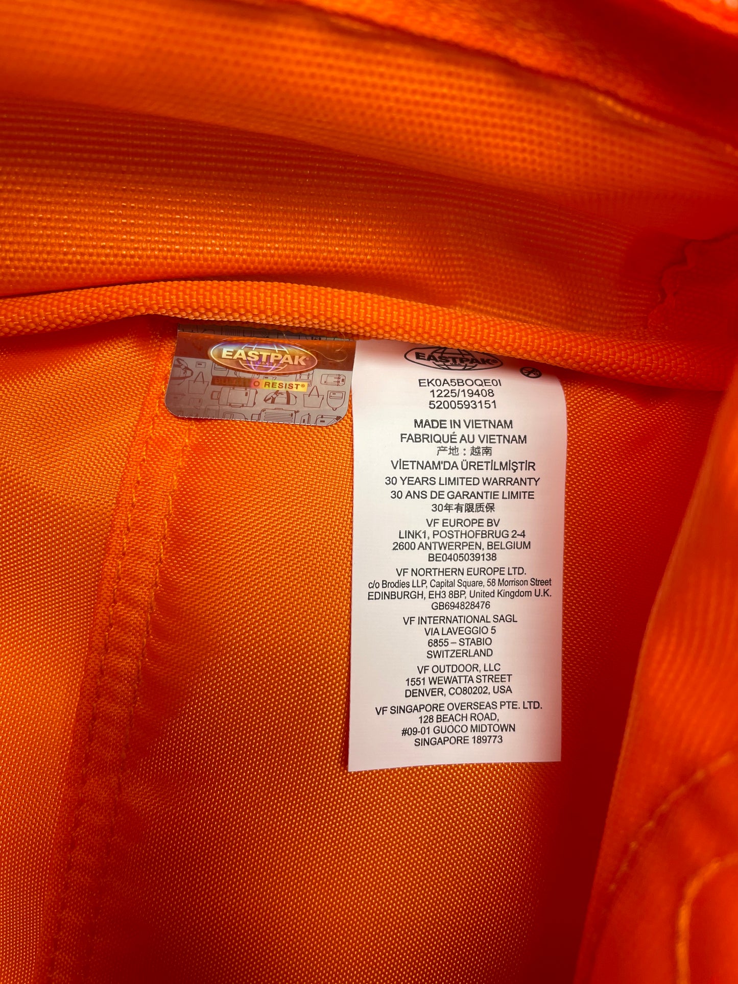 Eastpak X Walter Van Beirendonck S/S 2026 Walter Pak'r (Orange)