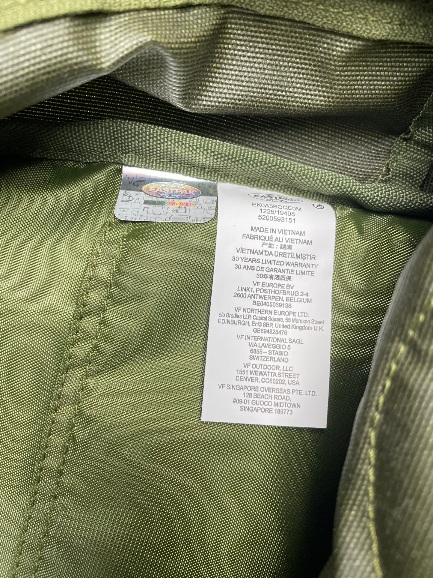 Eastpak X Walter Van Beirendonck S/S 2026 Walter Pak'r (Green)