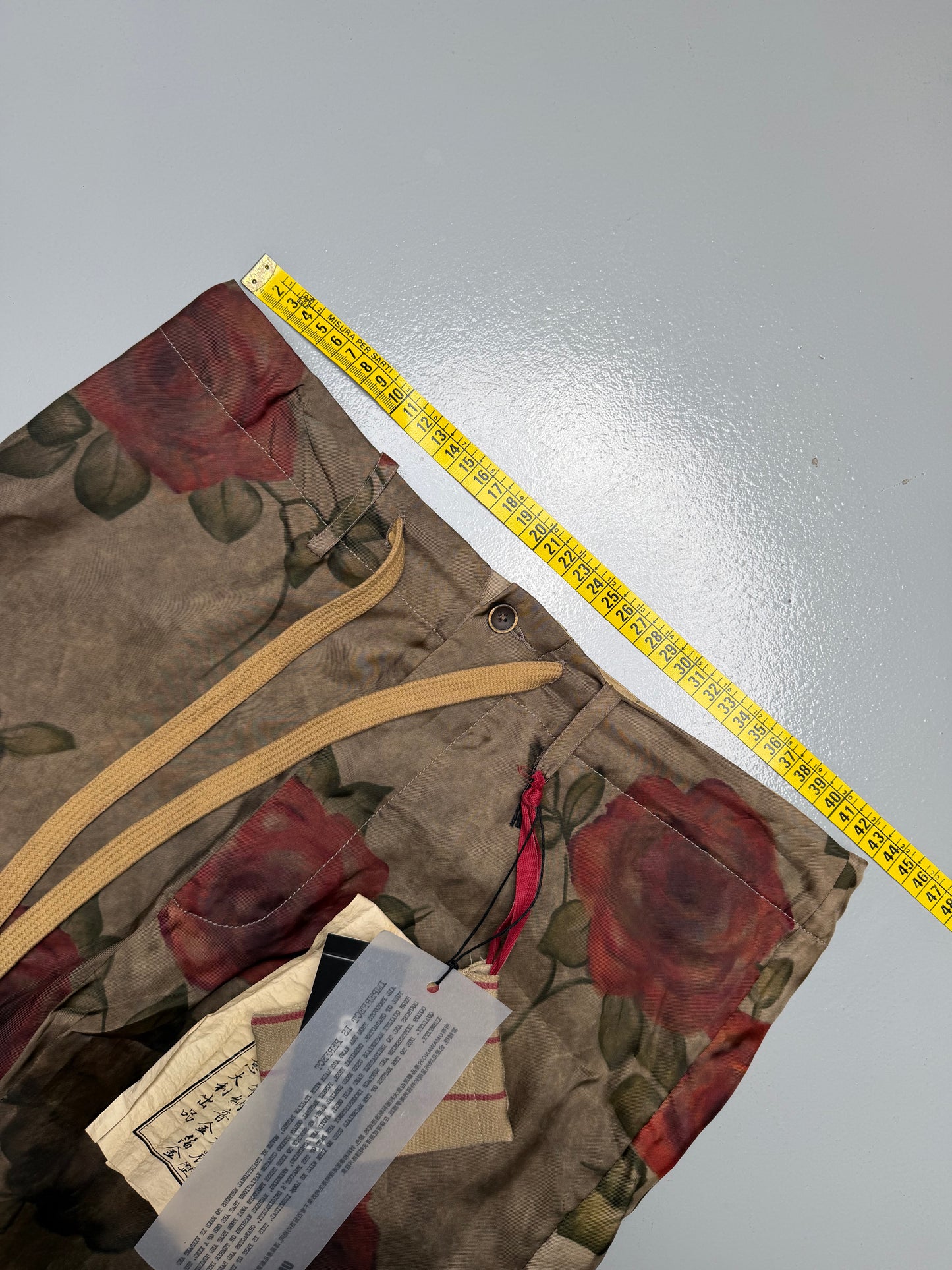 UMA WANG S/S 2023 floral print Pallor Pants - men's size M