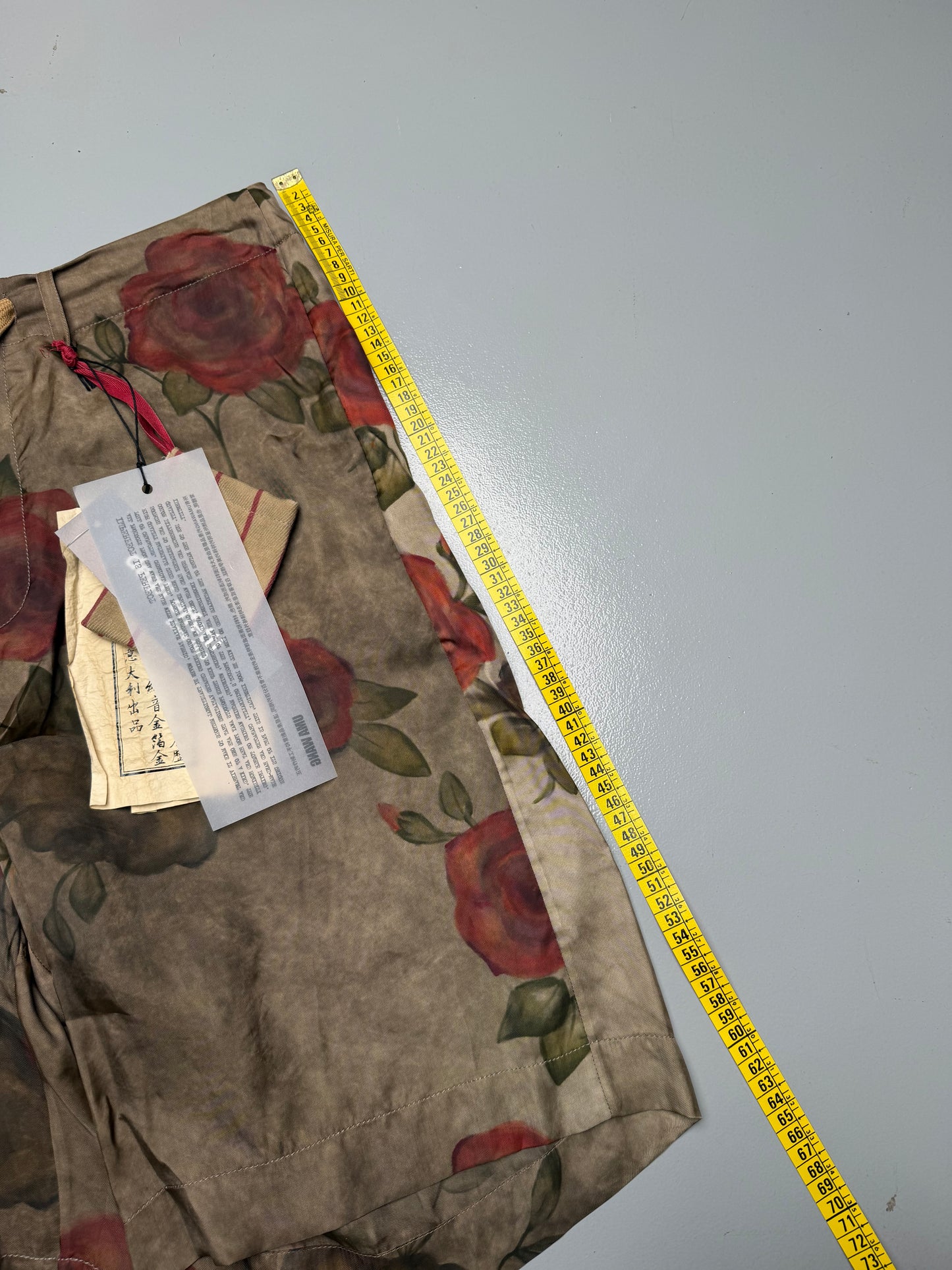 UMA WANG S/S 2023 floral print Pallor Pants - men's size M