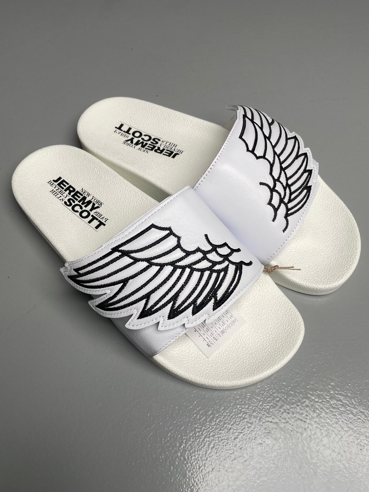 adidas Originals X Jeremy Scott 2022 Monogram Adilette Wings - size 44 1/2
