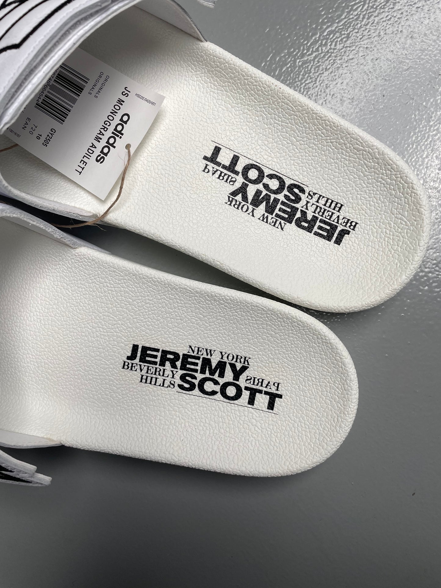 adidas Originals X Jeremy Scott 2022 Monogram Adilette Wings - size 44 1/2