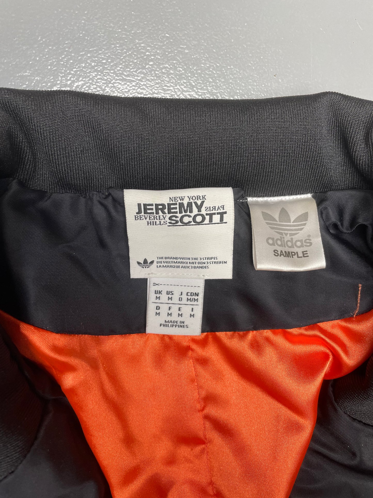 (sample) adidas Originals by Jeremy Scott A/W 2015 Tuxedo Bomber - women's size M