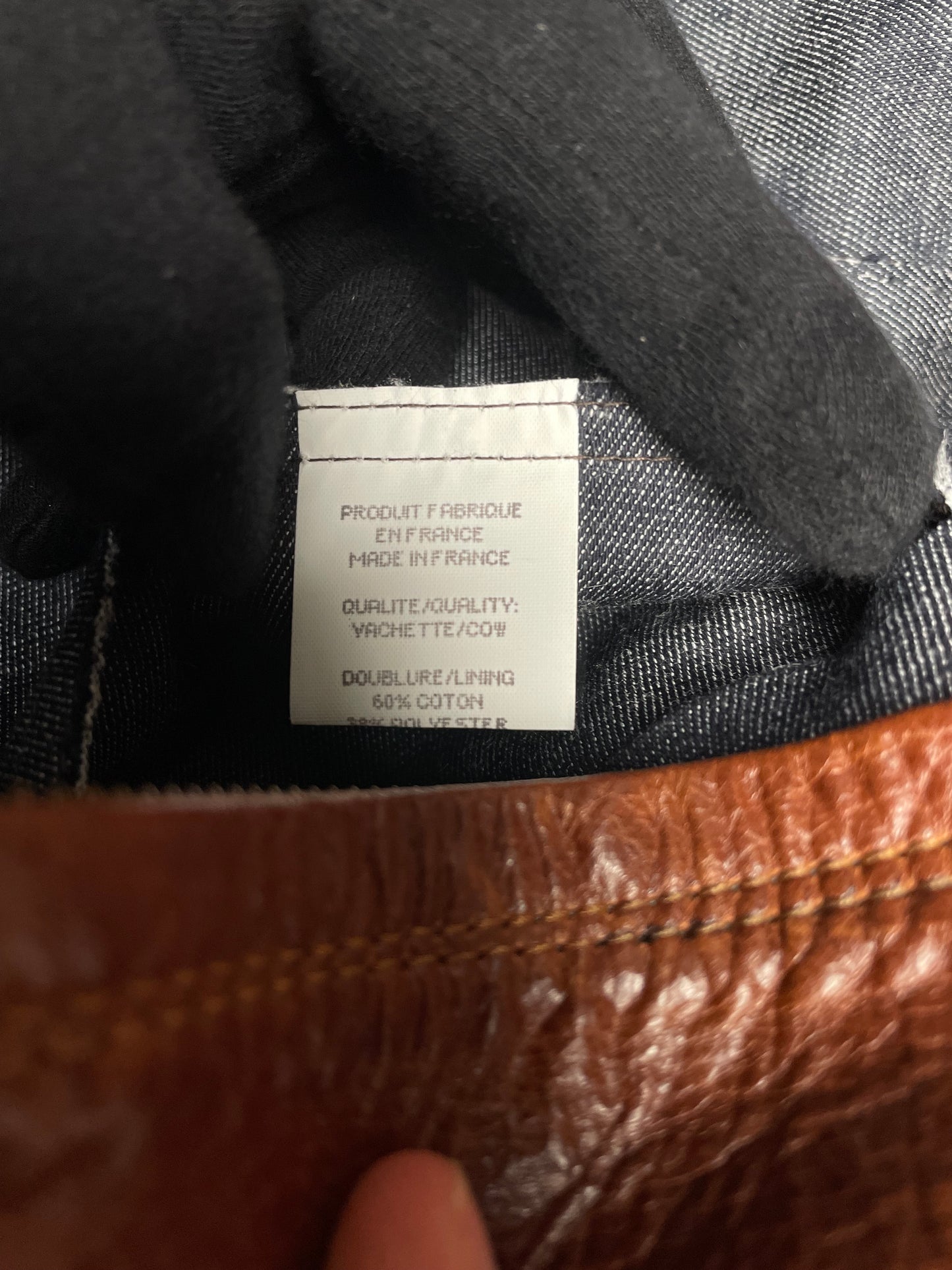 vintage Isaac Sellam Experience cowhide and denim leather jacket - size M