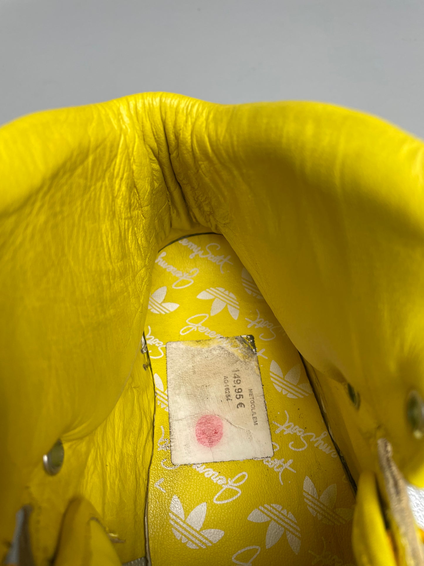 adidas Originals by Jeremy Scott S/S 2010 JS Logo (Metallic Gold/Lemon Peel/High Yellow) - size 42