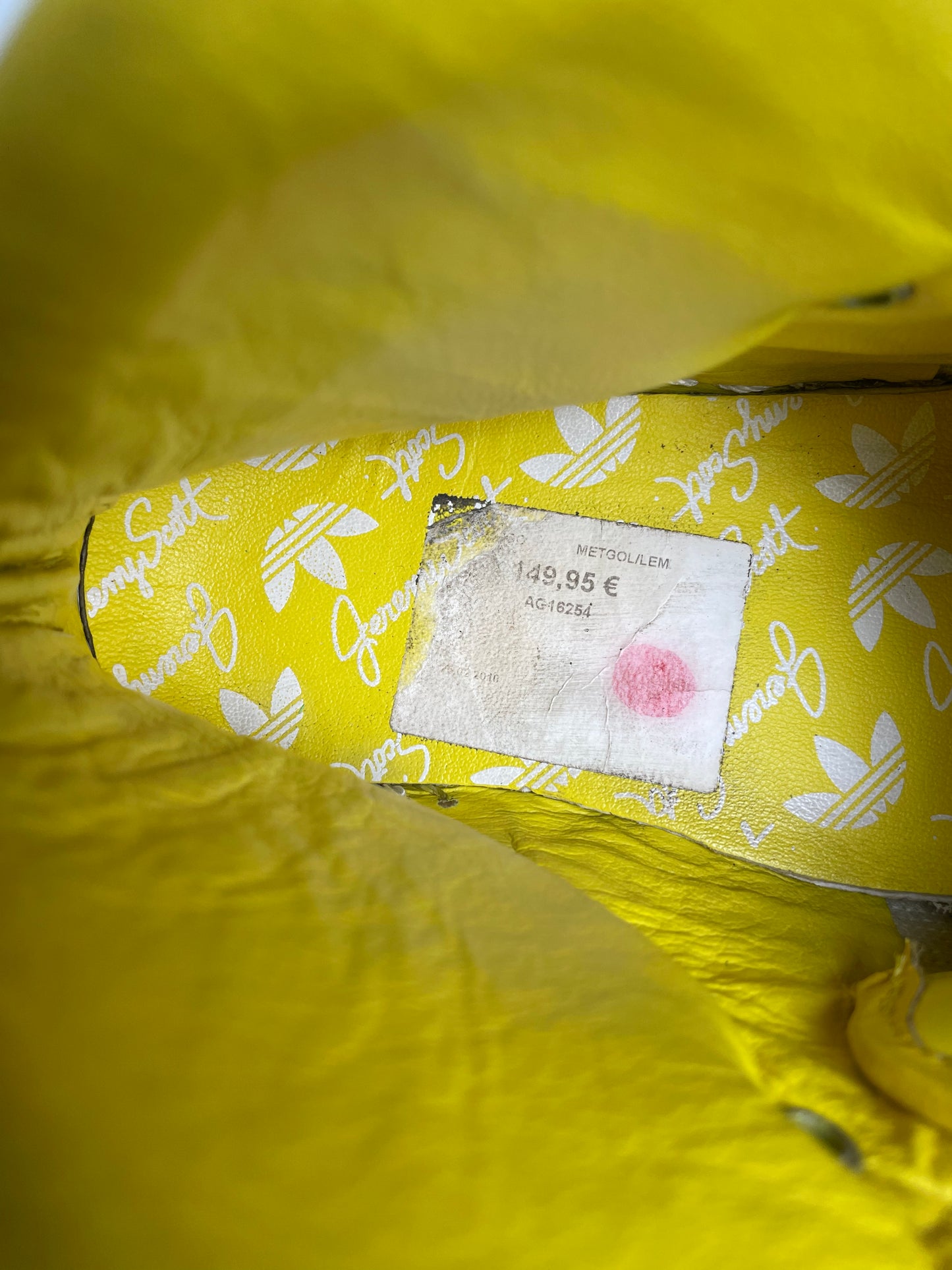 adidas Originals by Jeremy Scott S/S 2010 JS Logo (Metallic Gold/Lemon Peel/High Yellow) - size 42