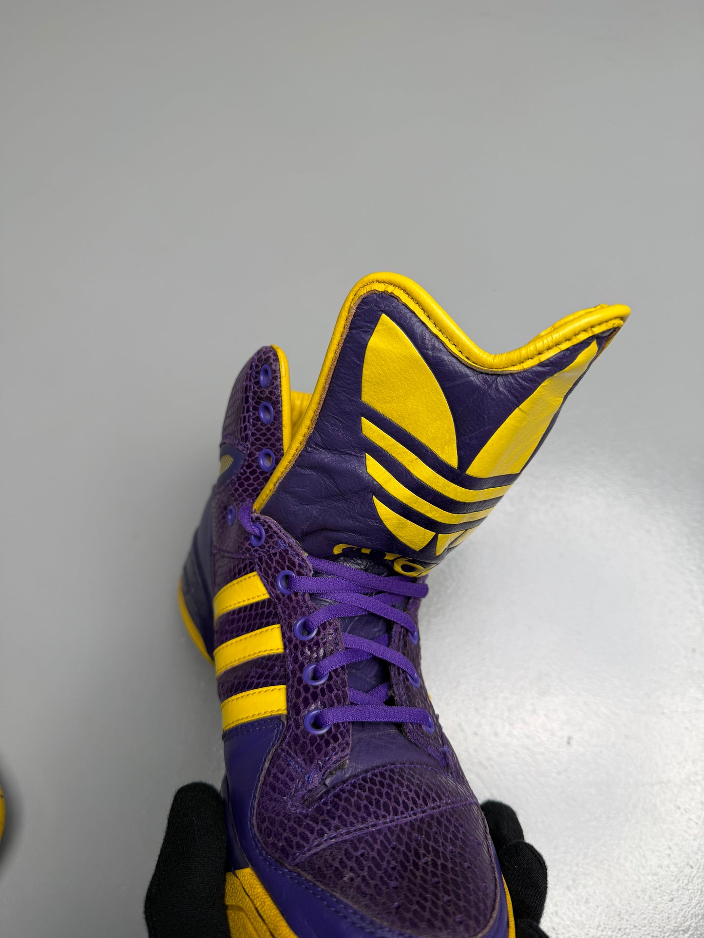 adidas Originals by Jeremy Scott S/S 2009 JS Logo (purple/yellow) - size 41 1/3