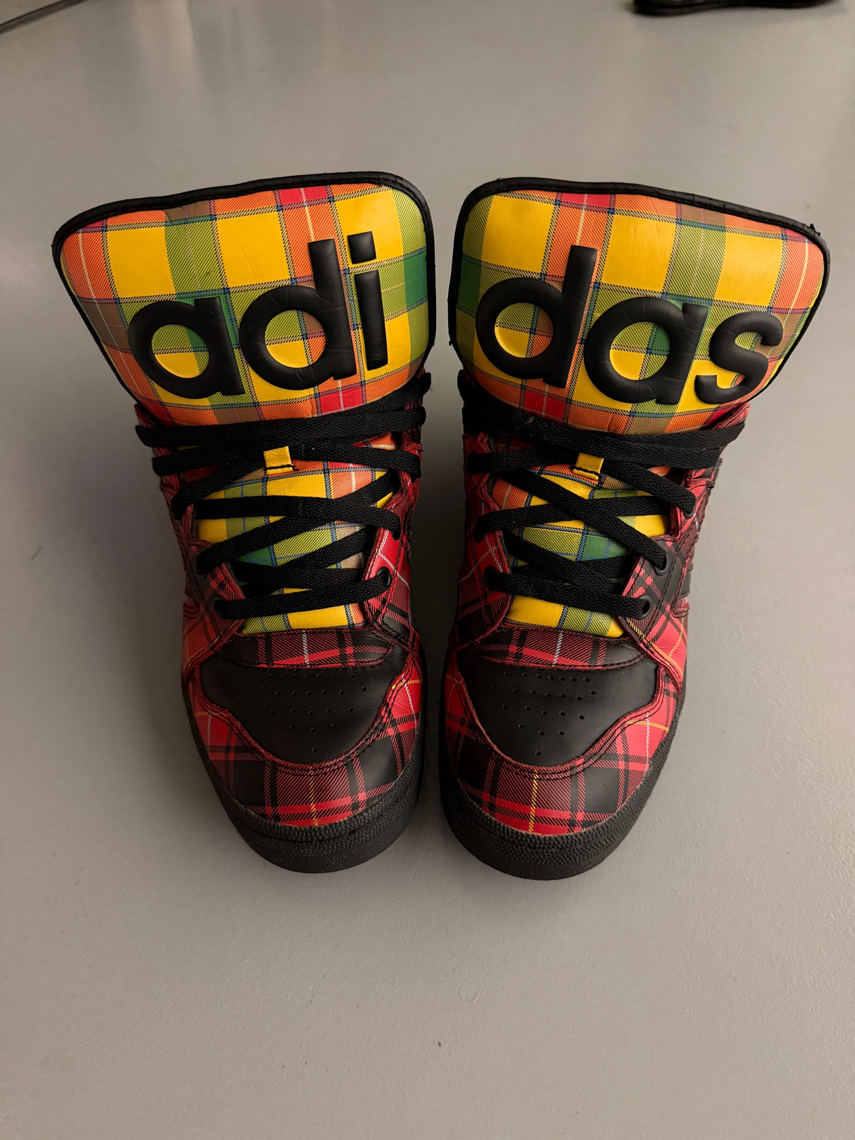 adidas Originals by Jeremy Scott S/S 2013 JS Instinct Hi "Plaid" - size 44