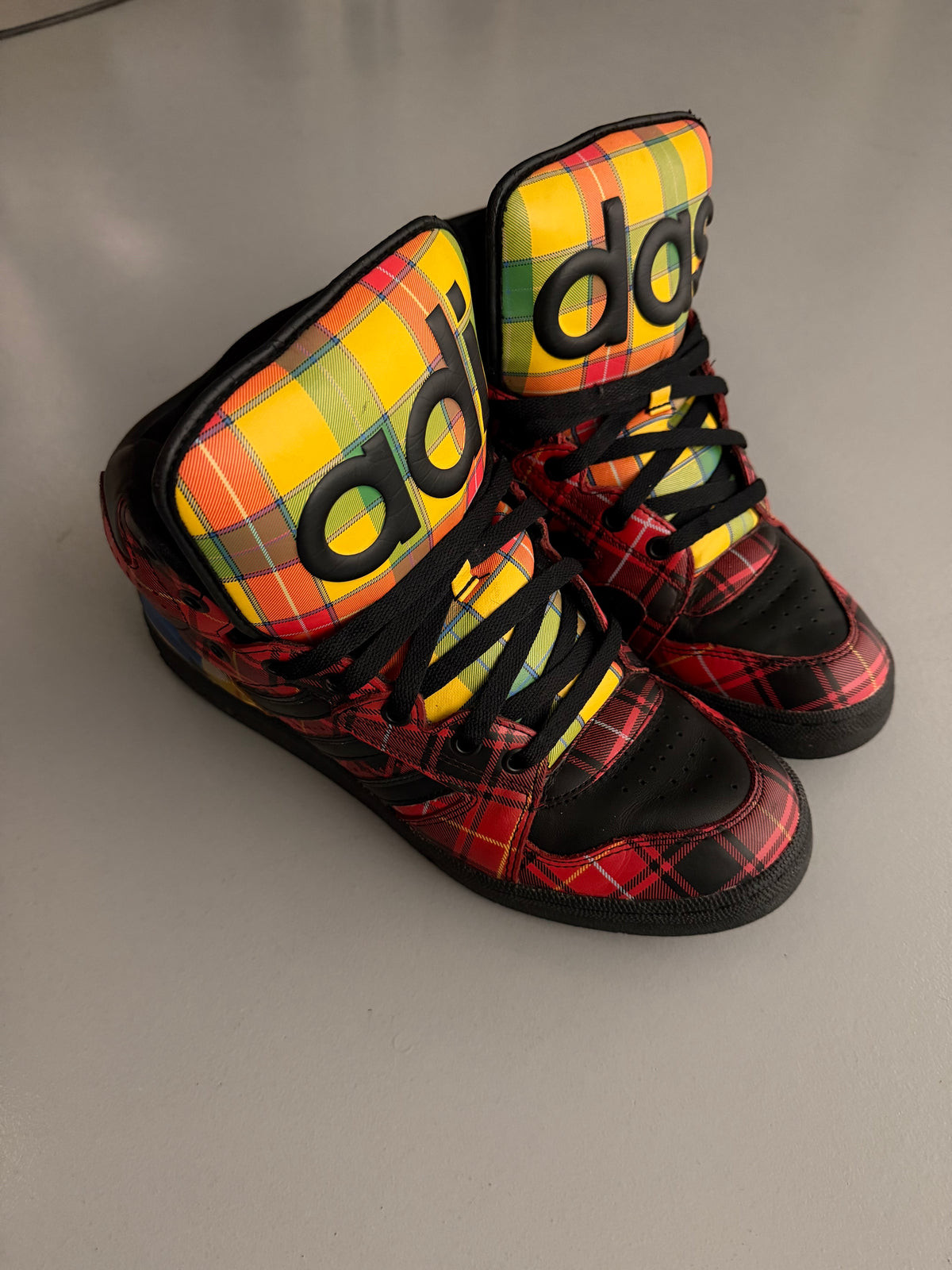 adidas Originals by Jeremy Scott S/S 2013 JS Instinct Hi "Plaid" - size 44
