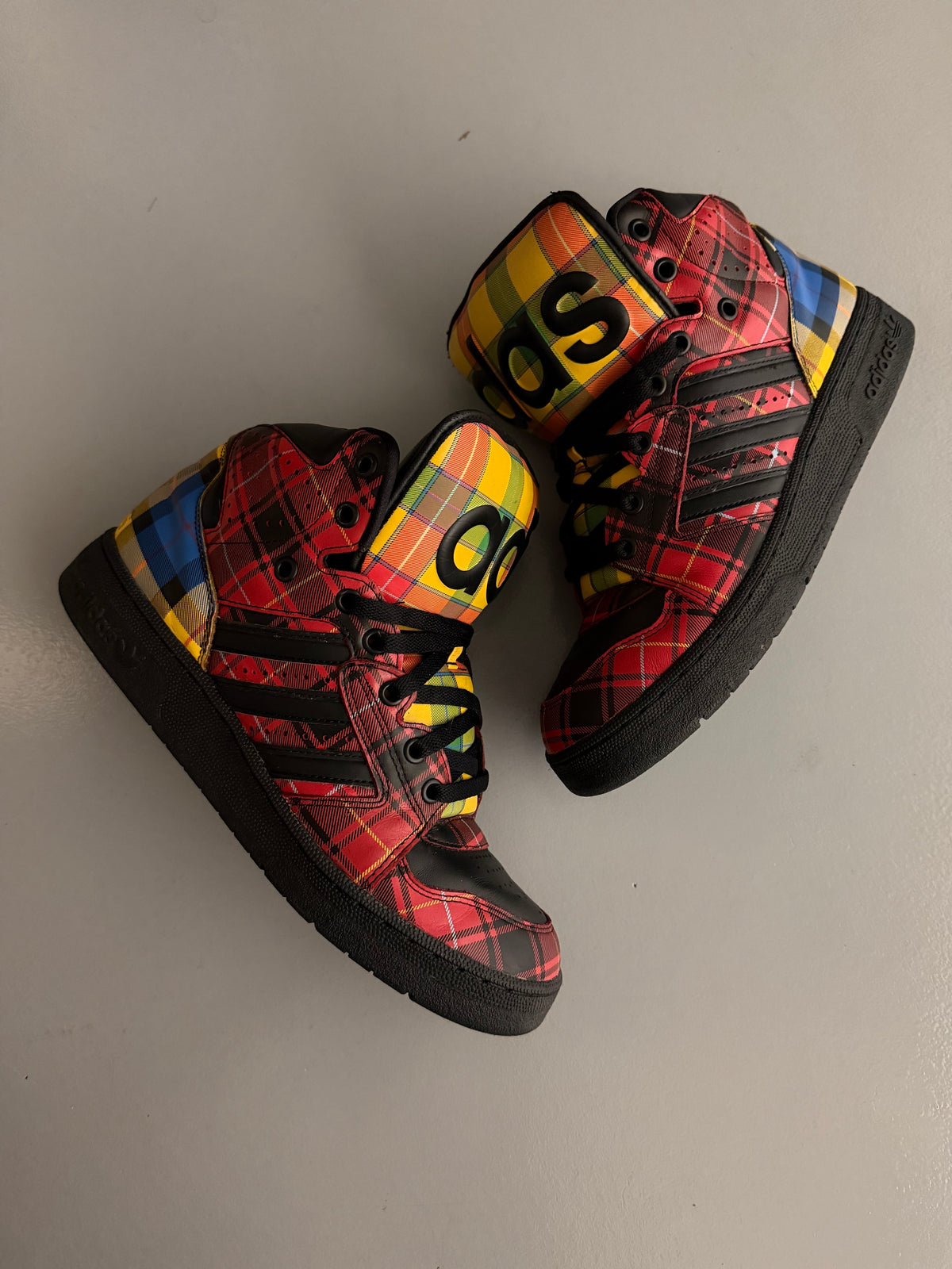 adidas Originals by Jeremy Scott S/S 2013 JS Instinct Hi "Plaid" - size 44