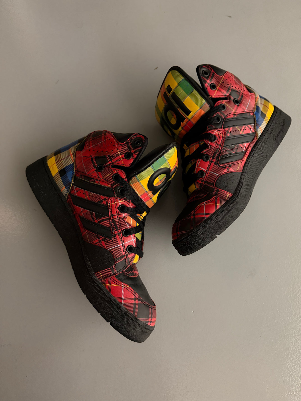 adidas Originals by Jeremy Scott S/S 2013 JS Instinct Hi "Plaid" - size 44