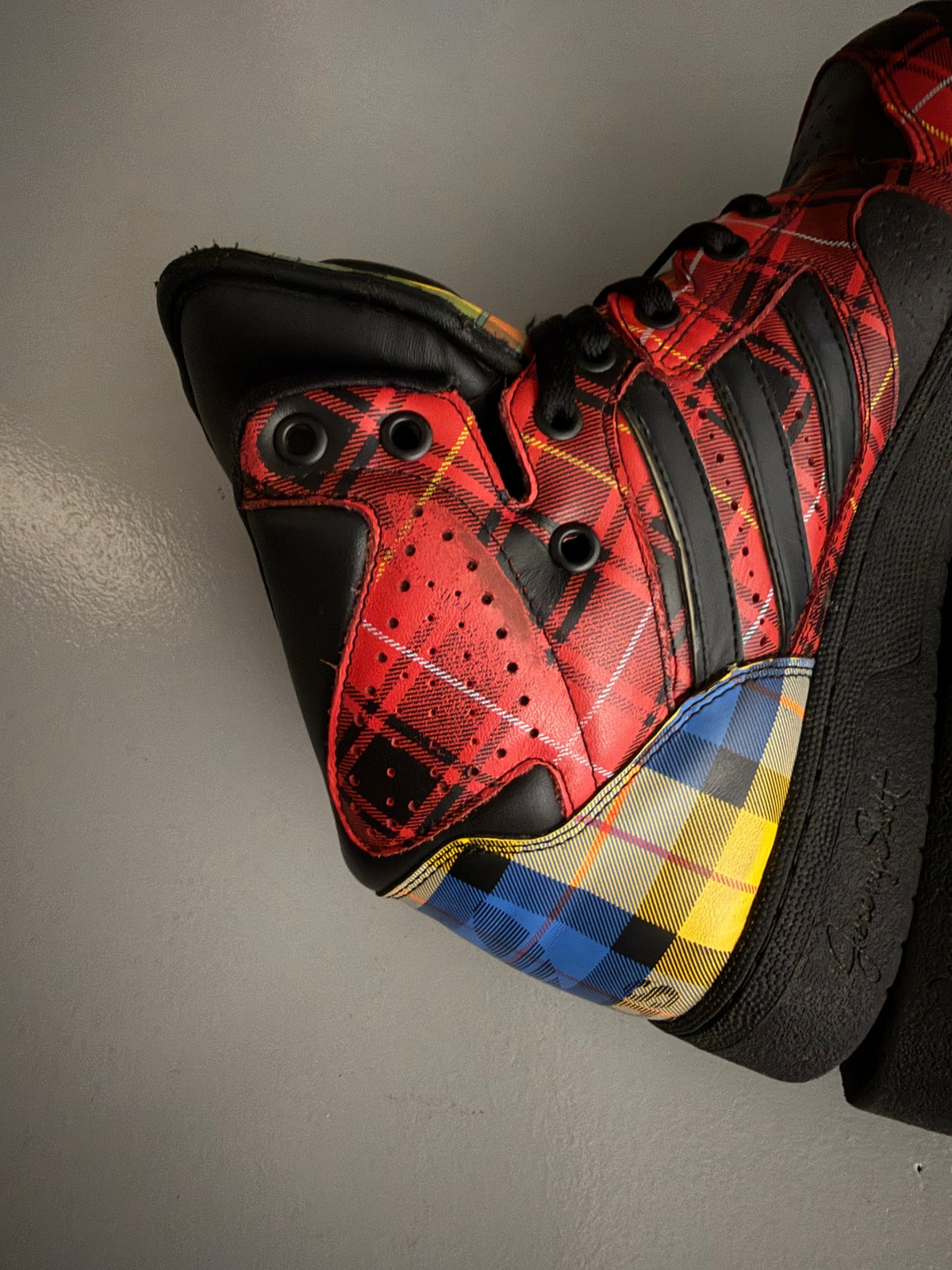 adidas Originals by Jeremy Scott S/S 2013 JS Instinct Hi "Plaid" - size 44