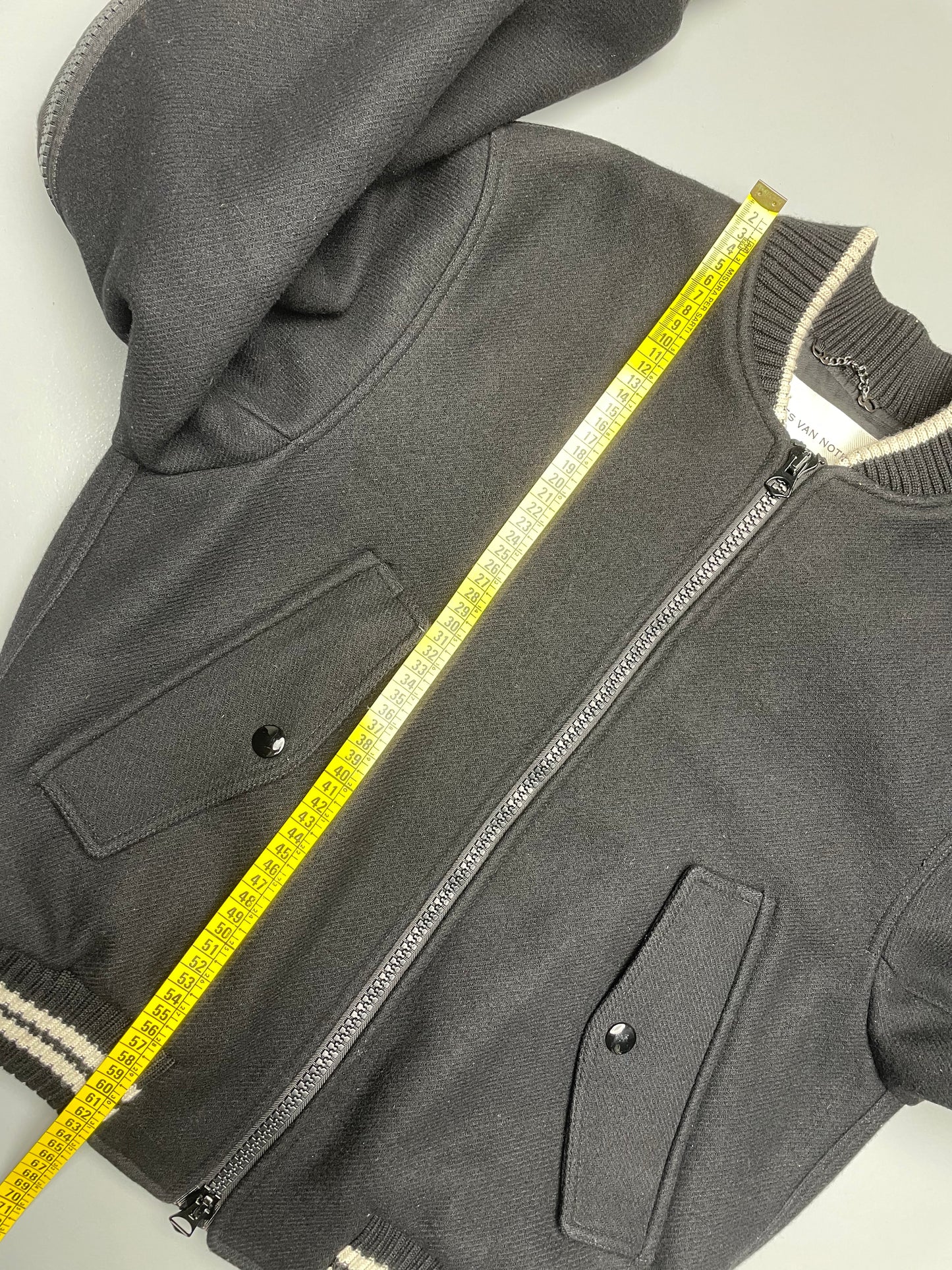 Dries Van Noten A/W 2023 backzip wool bomber - size S