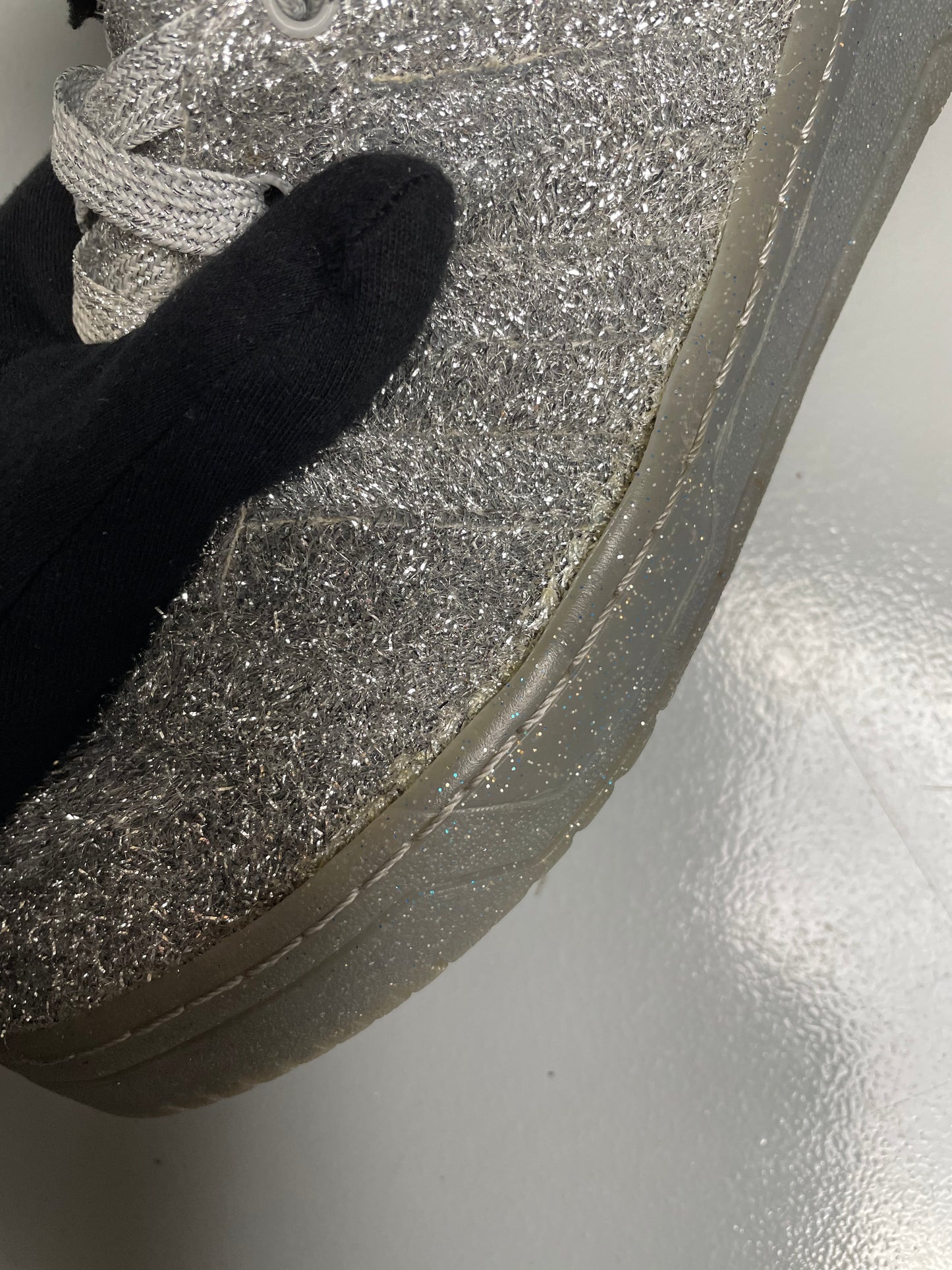 adidas Originals by Jeremy Scott A/W 2013 JS Bear "Tinsel Silver" - size 44 2/3