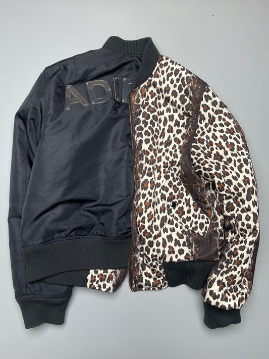 adidas Originals by Jeremy Scott A/W 2012 reversible leopard bomber - size M