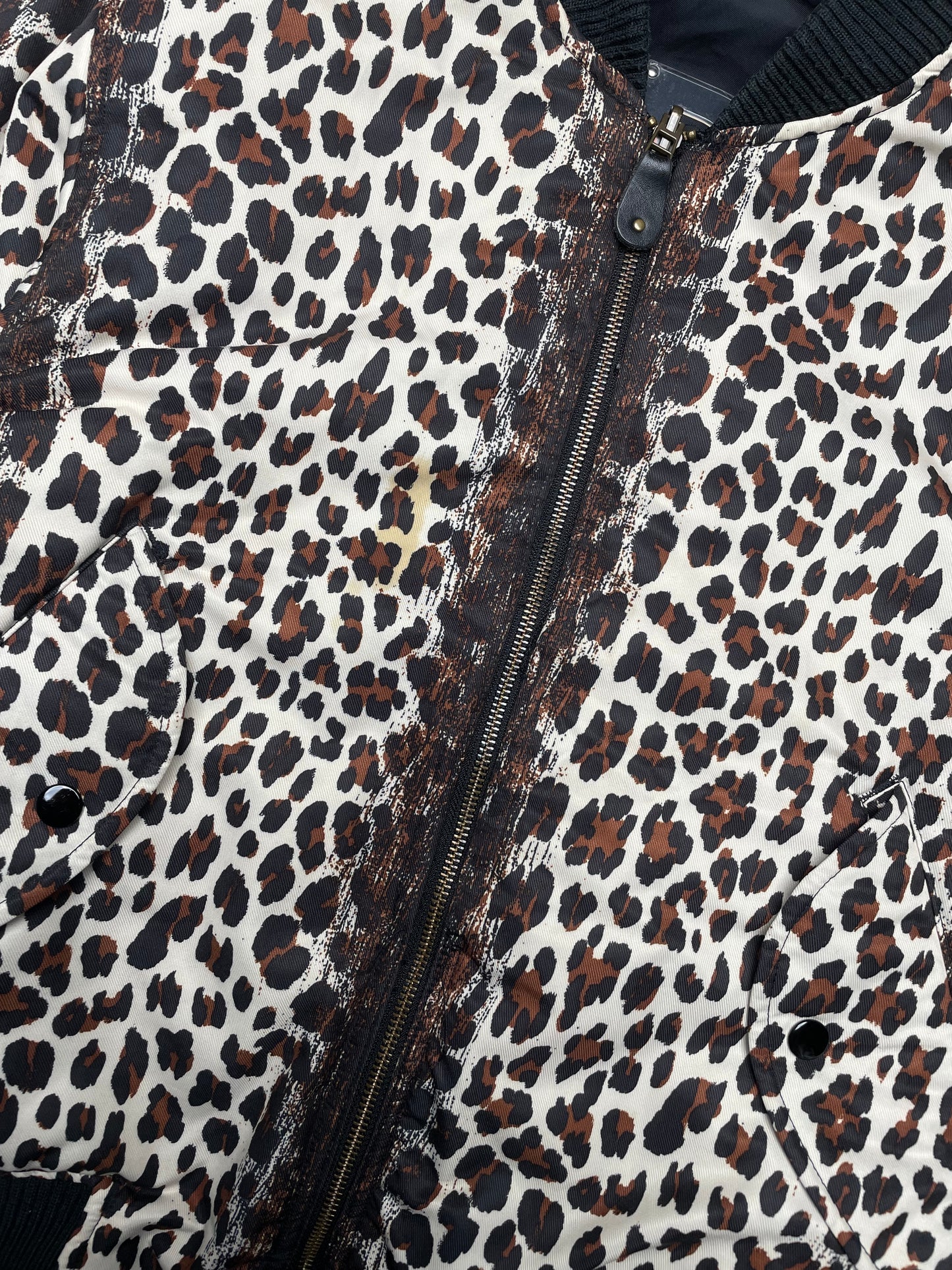 adidas Originals by Jeremy Scott A/W 2012 reversible leopard bomber - size M