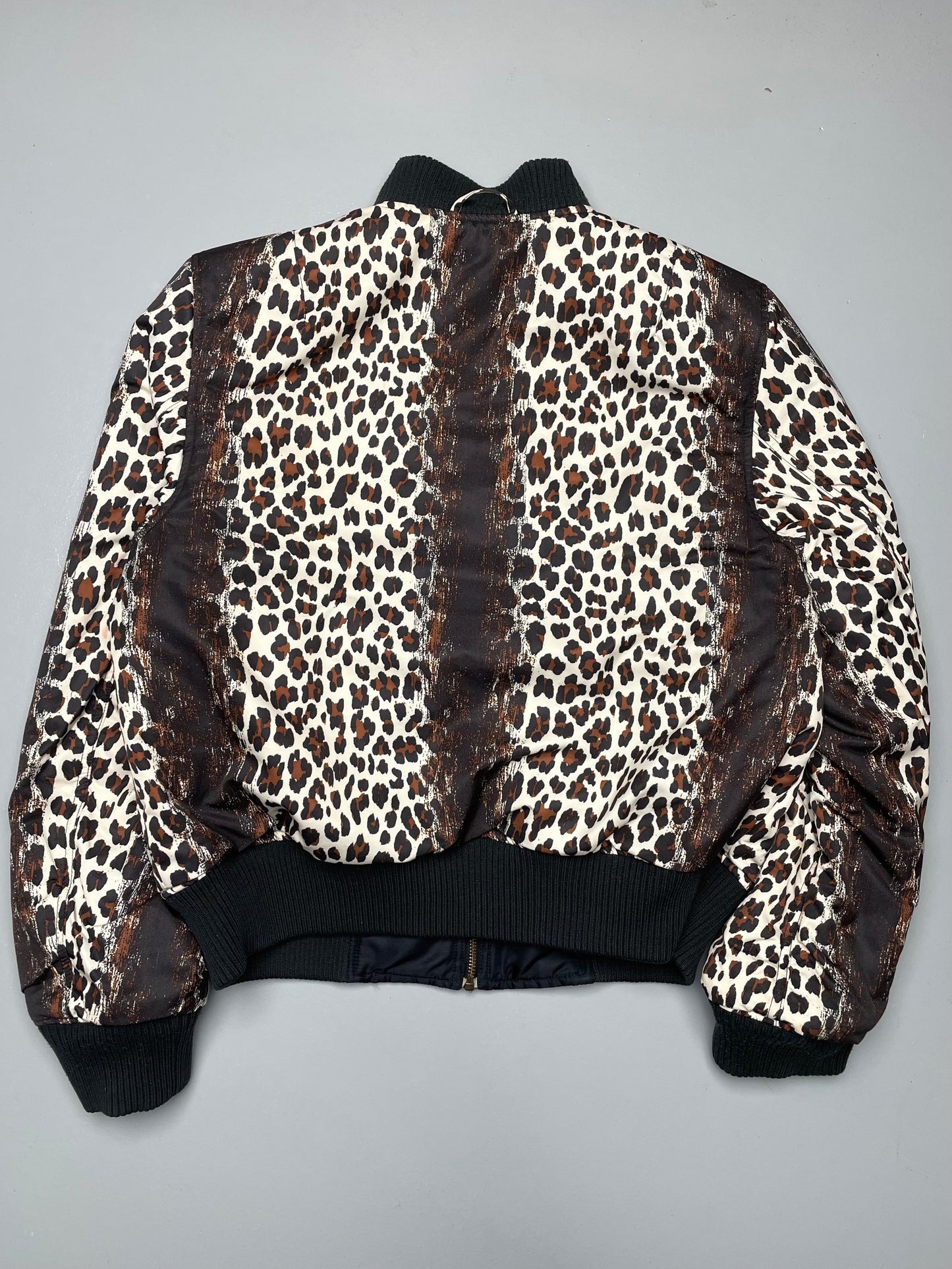 adidas Originals by Jeremy Scott A/W 2012 reversible leopard bomber - size M